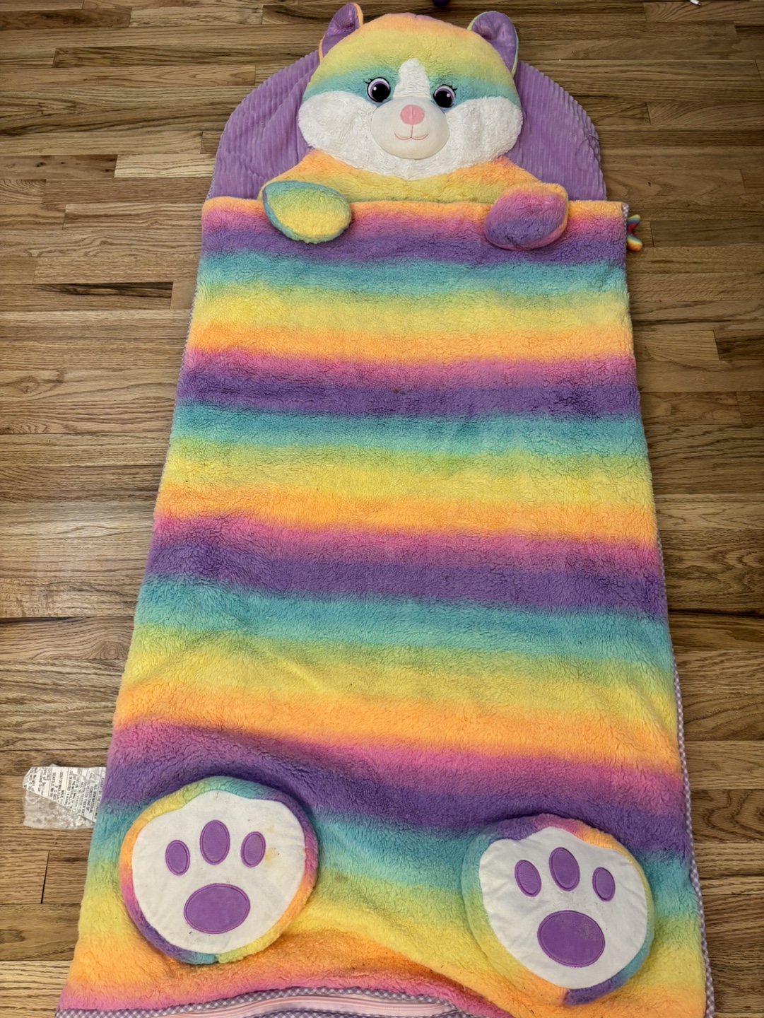 Rainbow Cat Plush Sleeping Bag