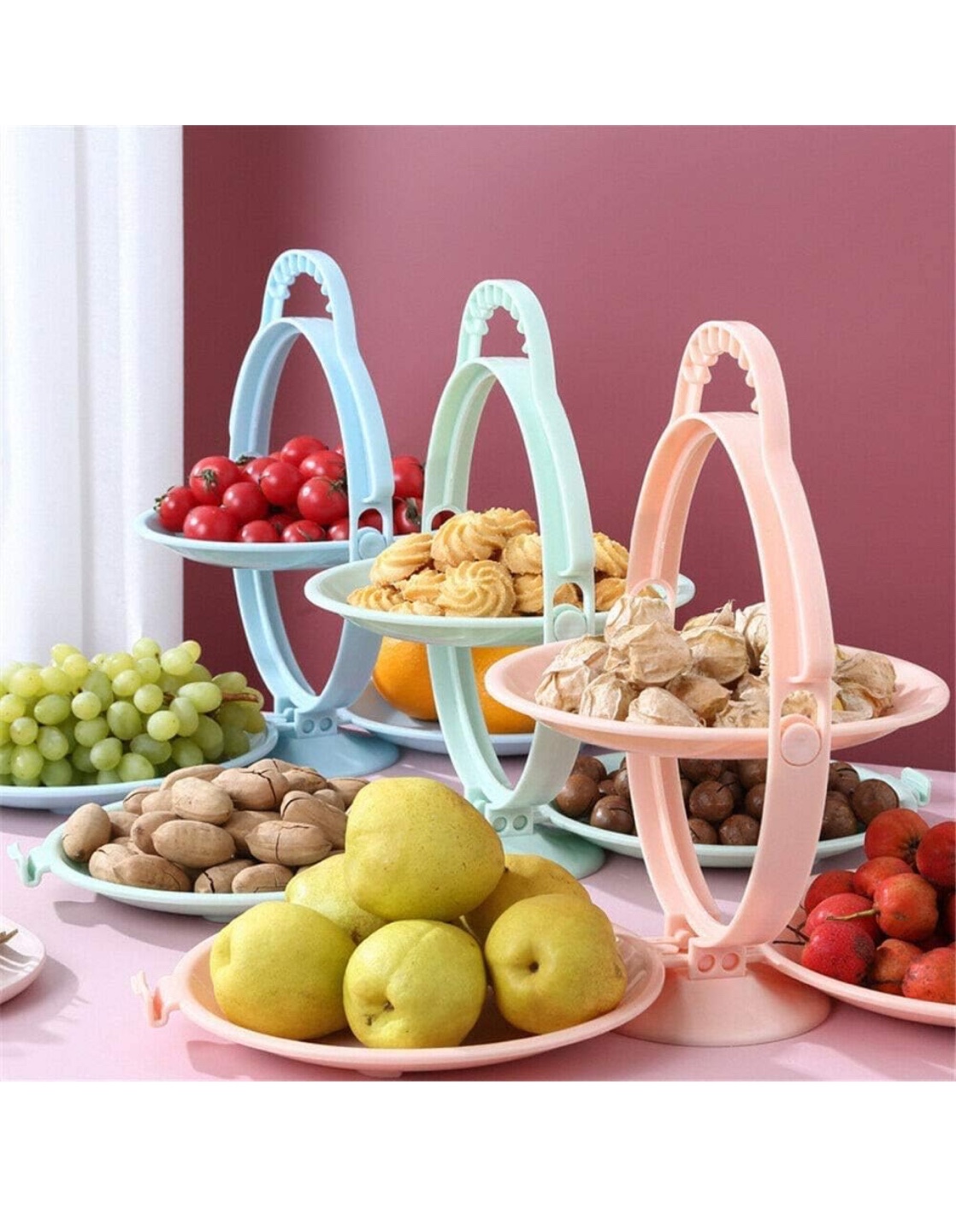 Foldable 3-ply Fruit Plate -Green color - photo 3