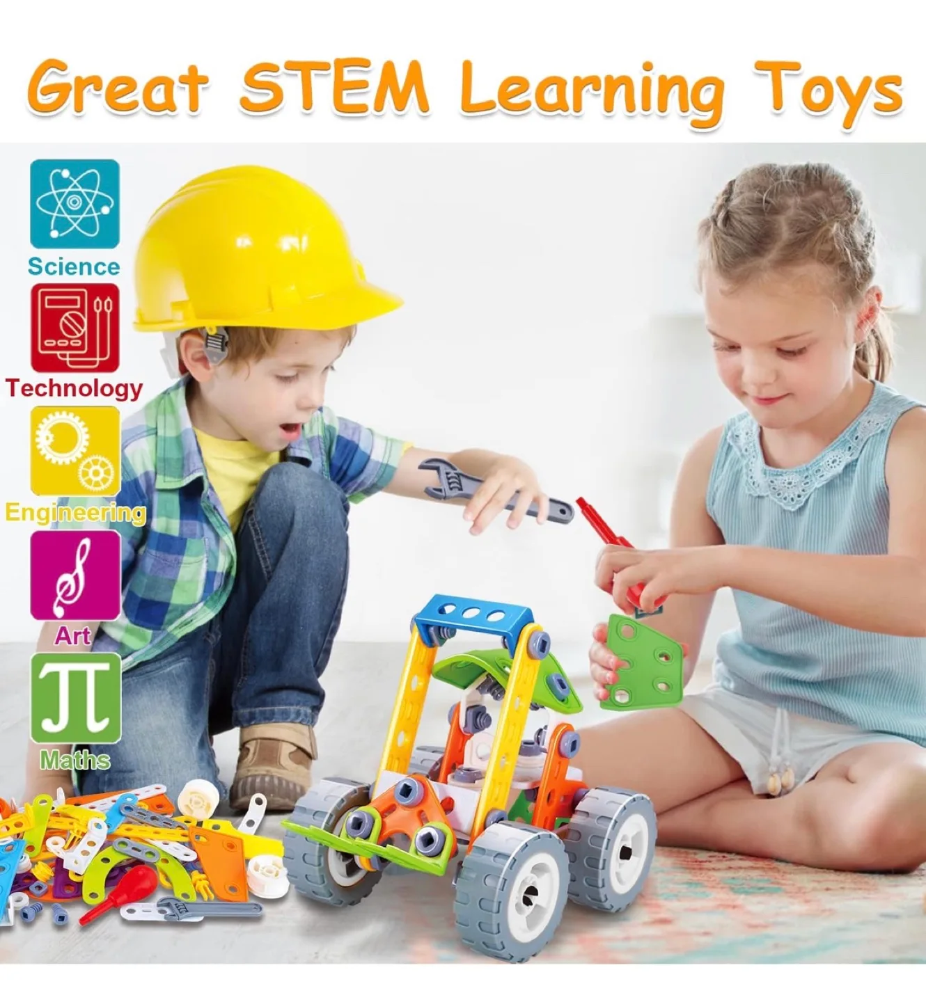 New TSomtto 10-in-1 STEM Building Blocks Set - 167 Pieces image indicator(4)