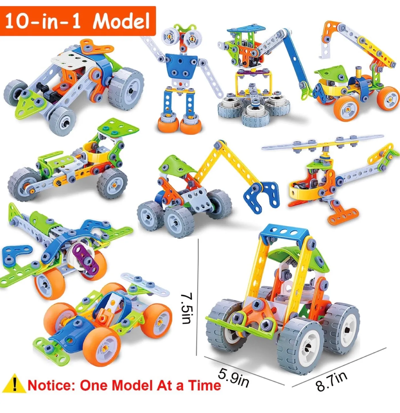 New TSomtto 10-in-1 STEM Building Blocks Set - 167 Pieces image indicator(6)
