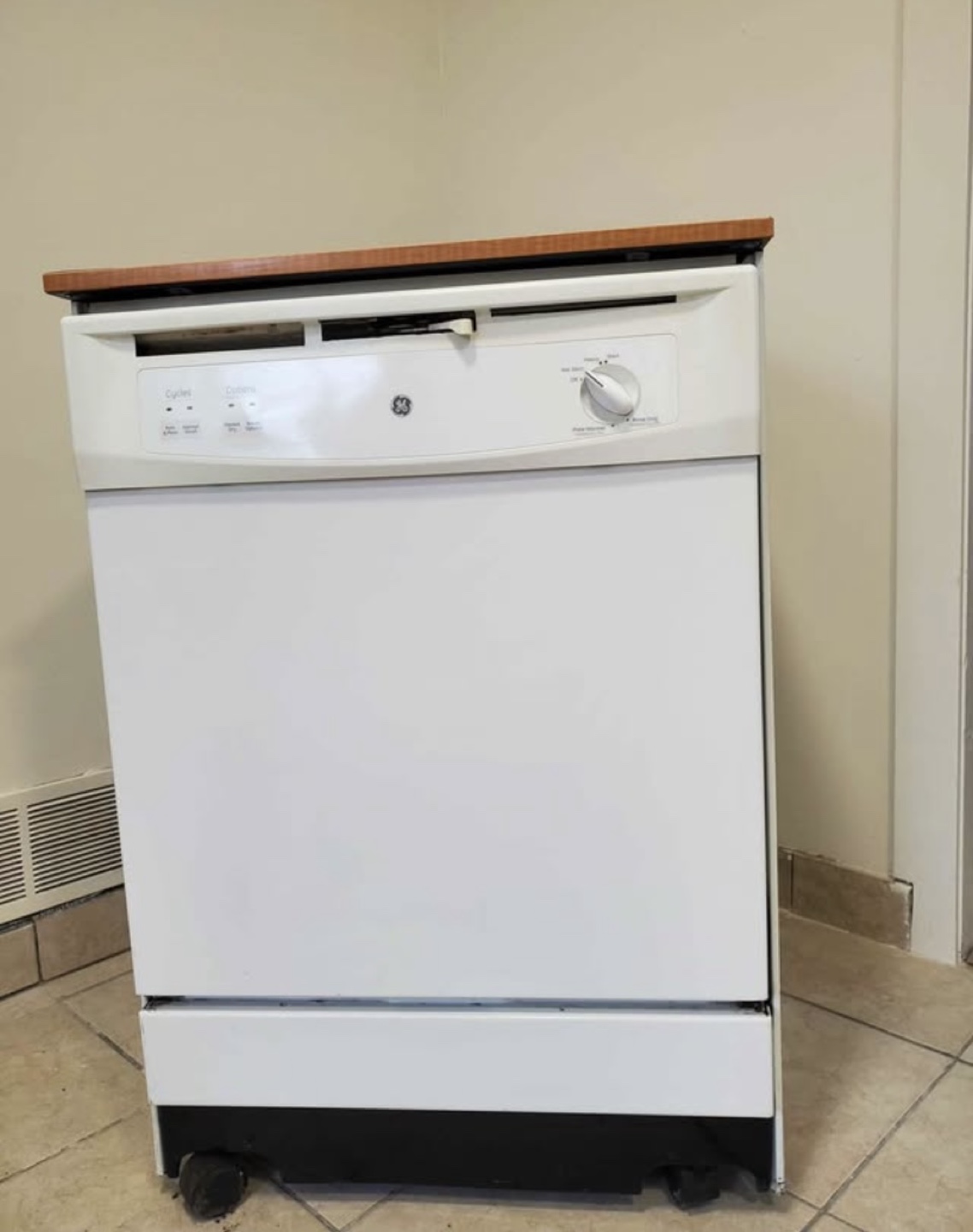 GE Profile Dishwasher - White with Wood Top - photo 2