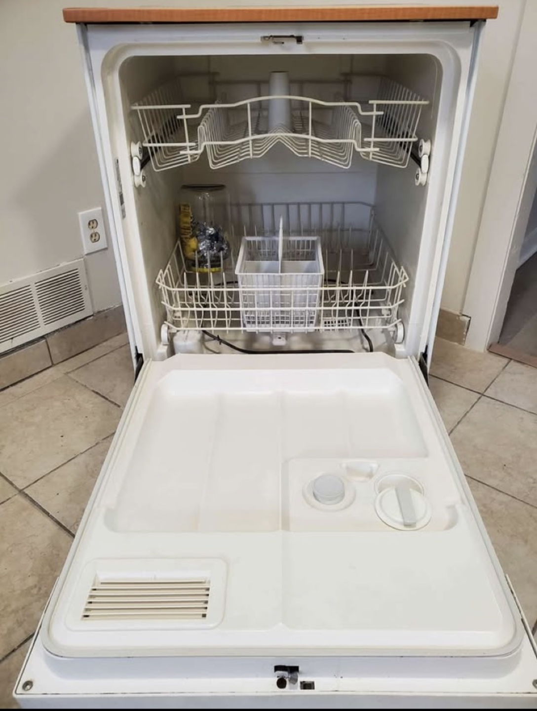 GE Profile Dishwasher - White with Wood Top - photo 3