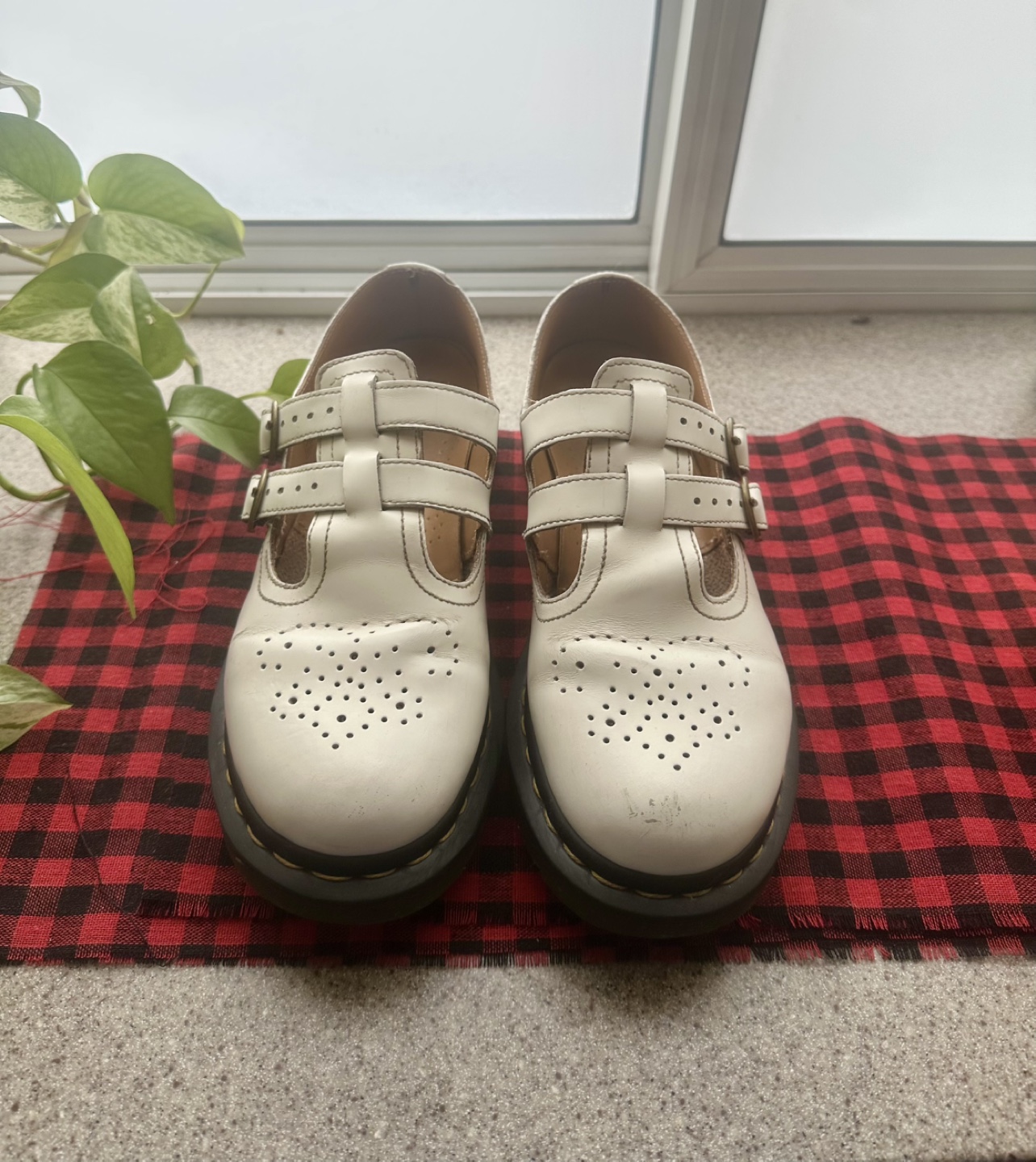 Dr. Martens Mary Jane Shoes - White Leather - photo 3