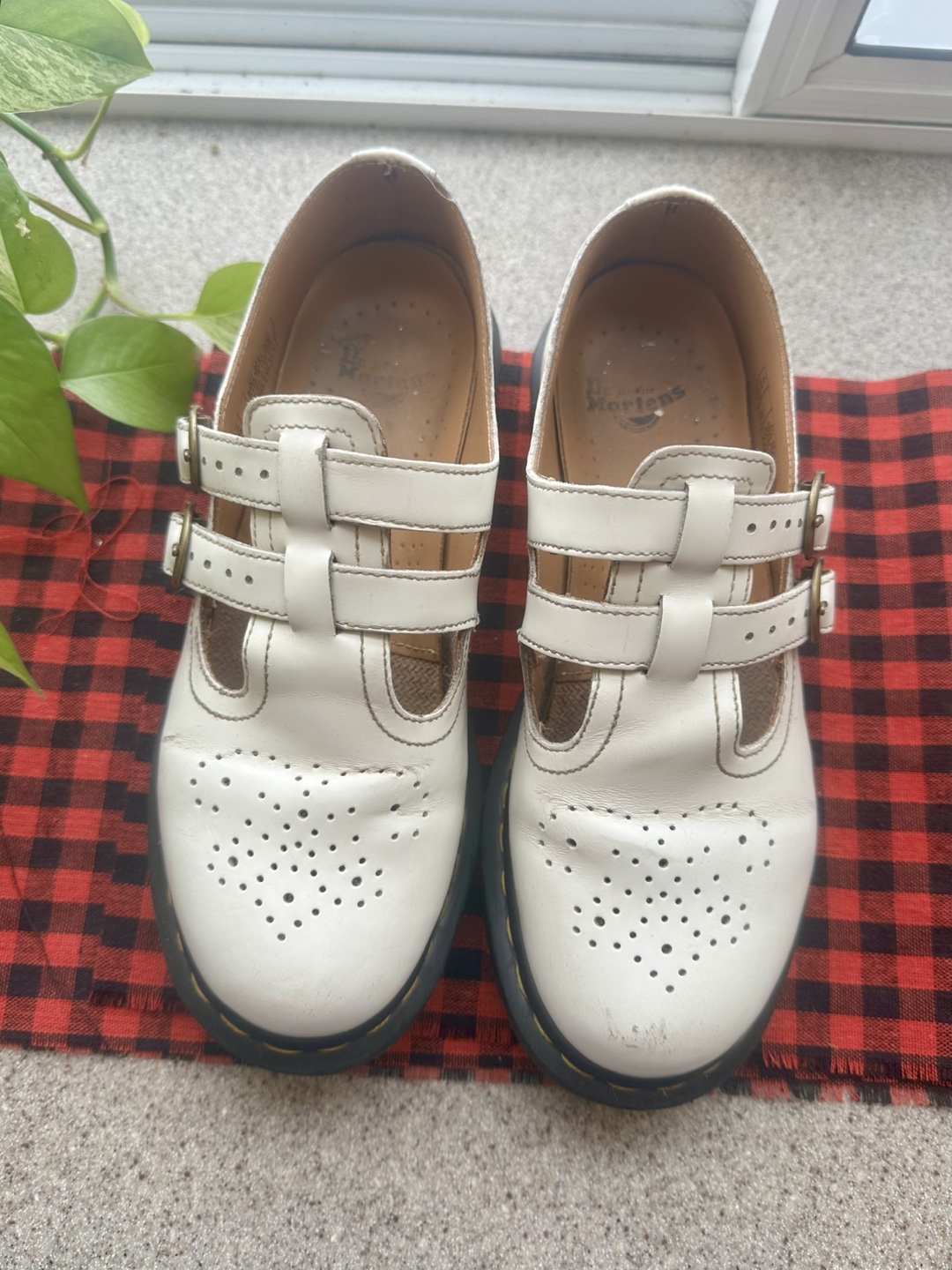 Dr. Martens Mary Jane Shoes - White Leather - photo 2