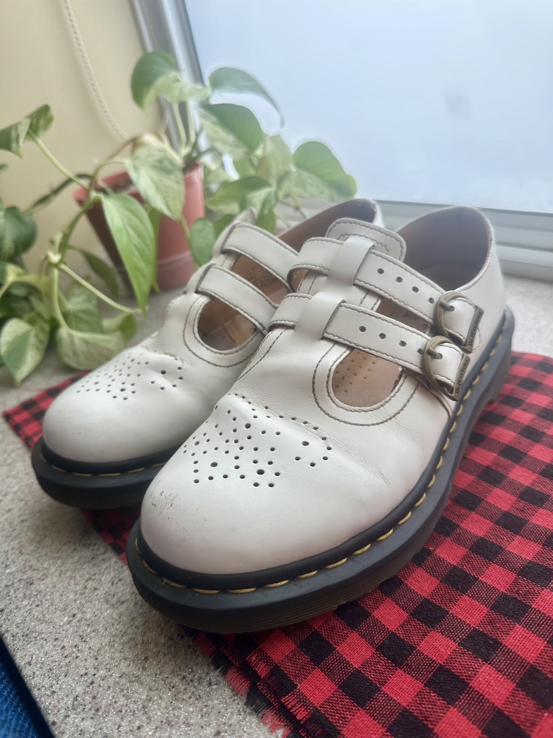 Dr. Martens Mary Jane Shoes - White Leather
