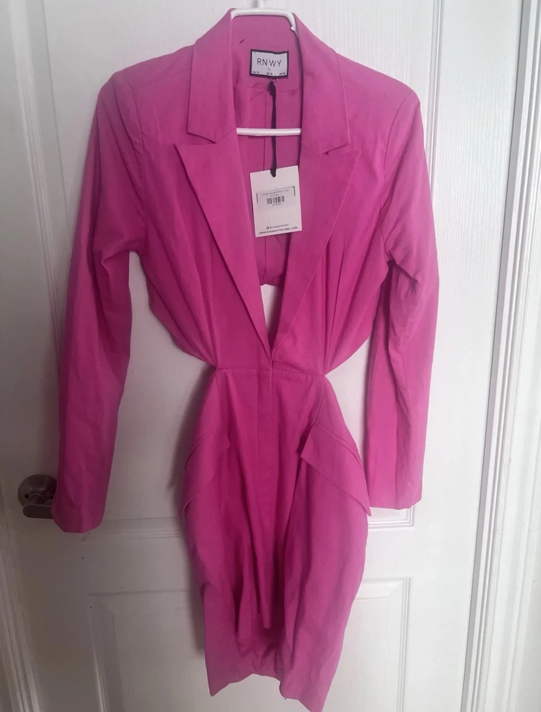Runaway the Label Juliana Blazer Dress - Pink - Size L image indicator(2)