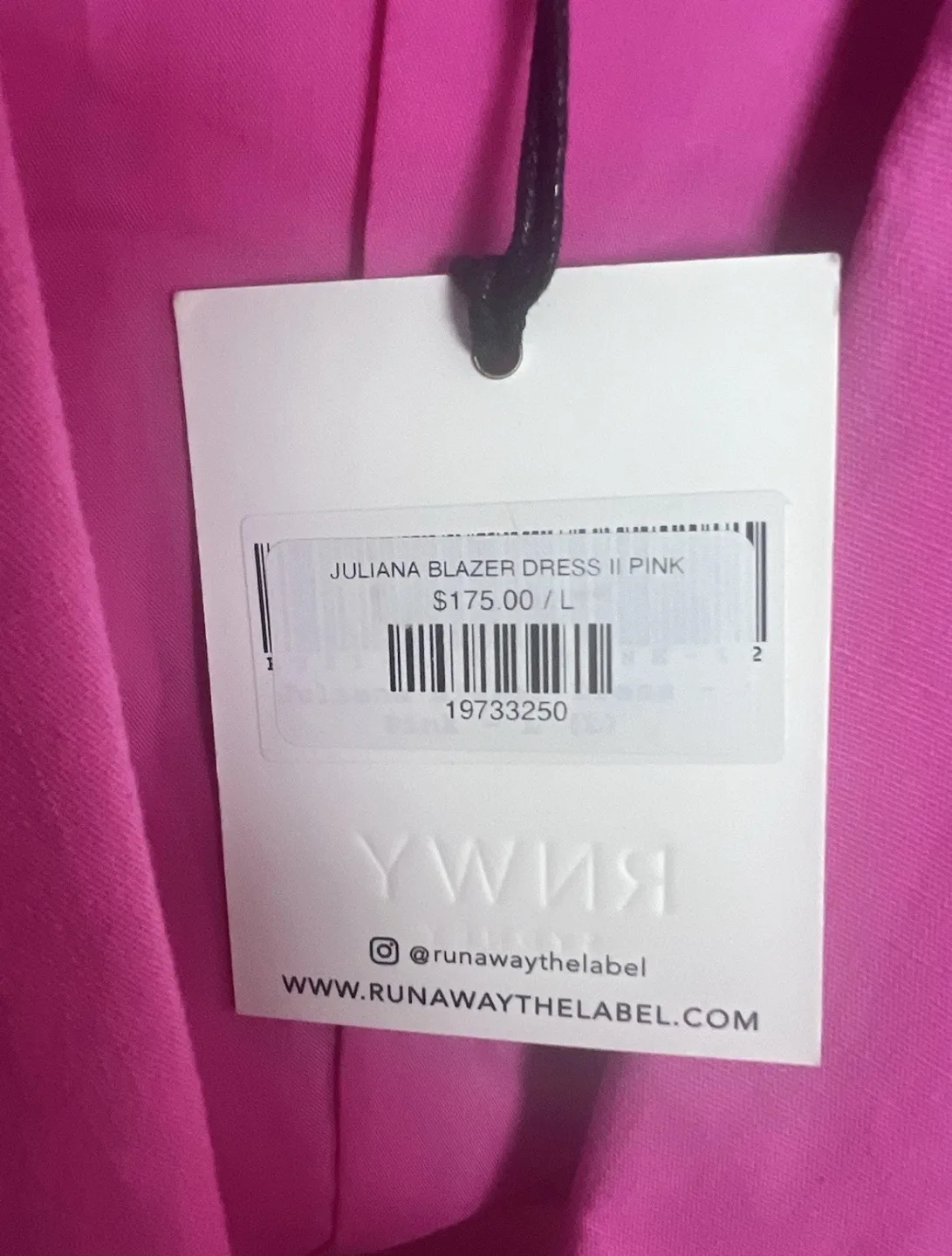 Runaway the Label Juliana Blazer Dress - Pink - Size L image indicator(3)
