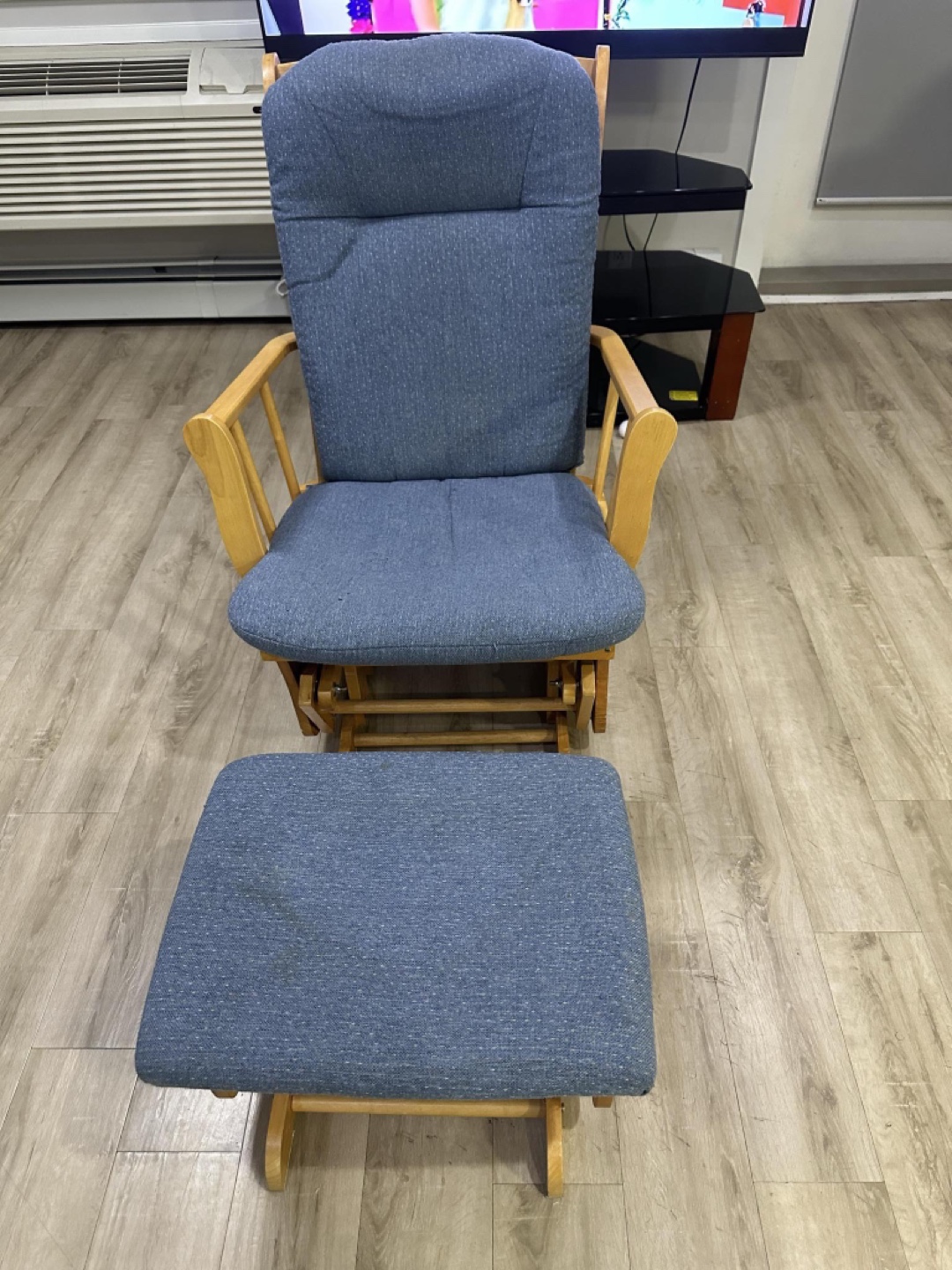 Wooden Rocking Chair and Ottoman Set - photo 2