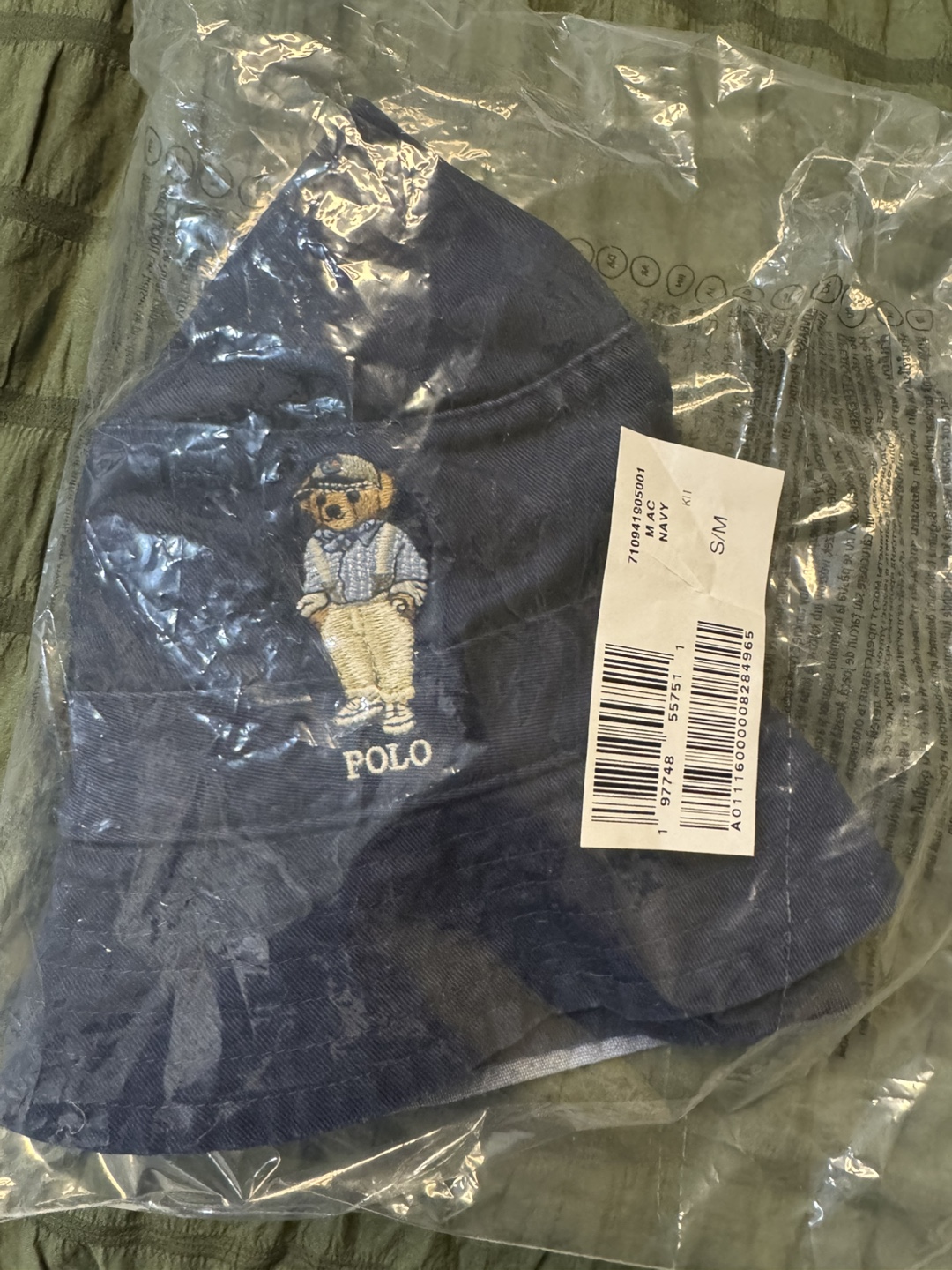 Polo Ralph Lauren Bear Bucket Hat - Navy - S/M - photo 5