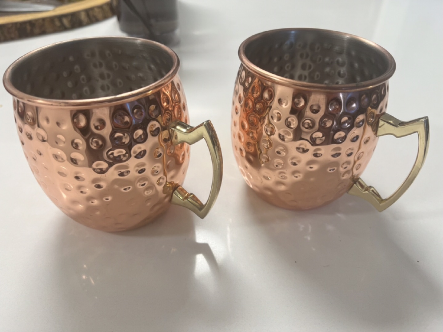 LINALL Moscow Mule Copper Mugs - Set of 2