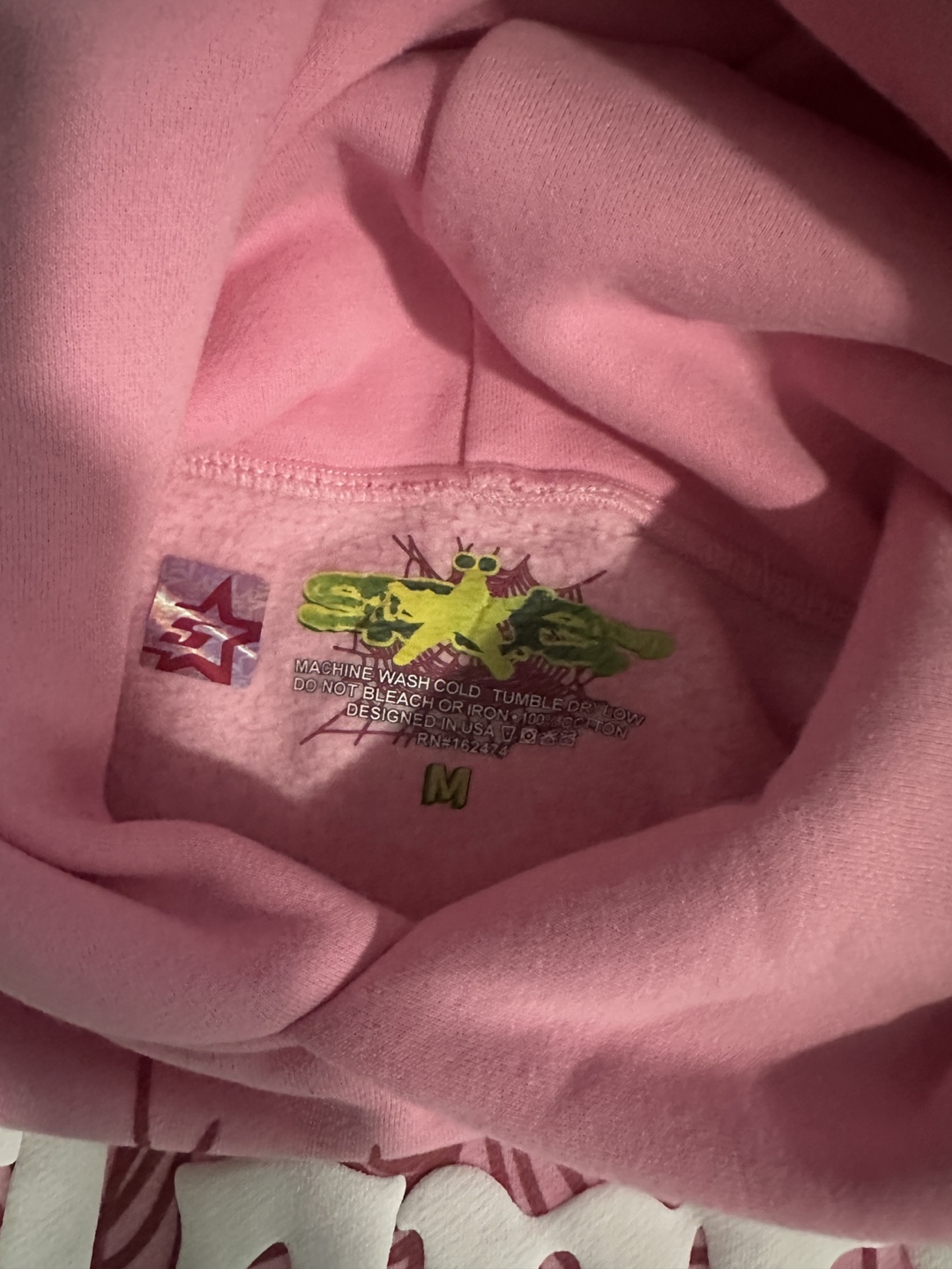 Pink Atlanta Spider Web Hoodie - Size Medium - photo 2