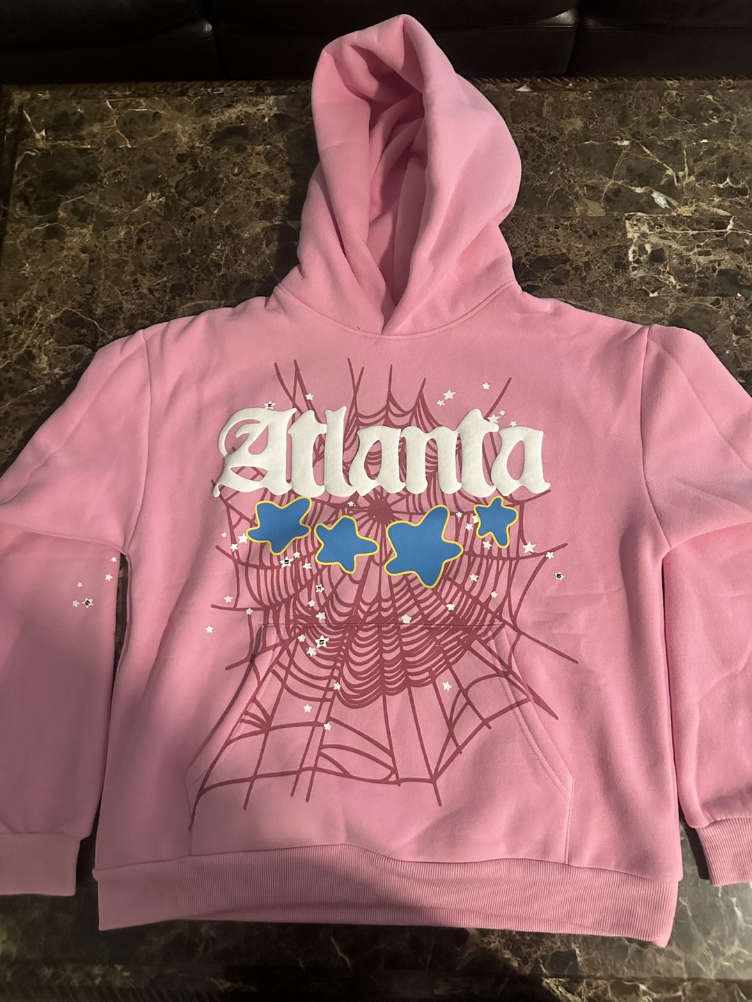 Pink Atlanta Spider Web Hoodie - Size Medium
