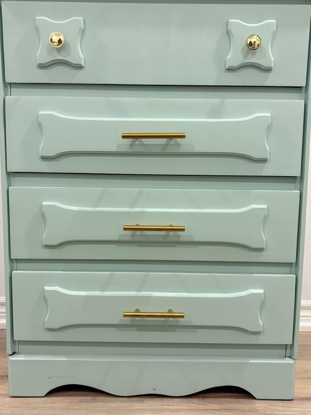 Vintage Four-Drawer Chest of Drawers - Mint Green - photo 3
