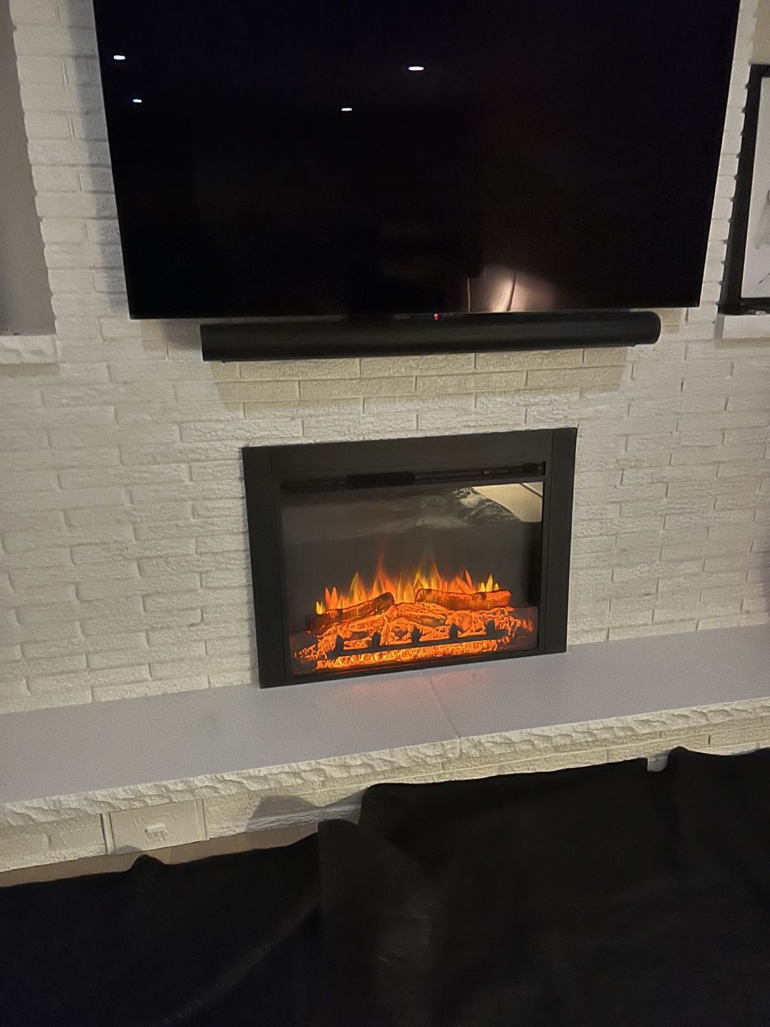 Electric Fireplace Insert with Remote