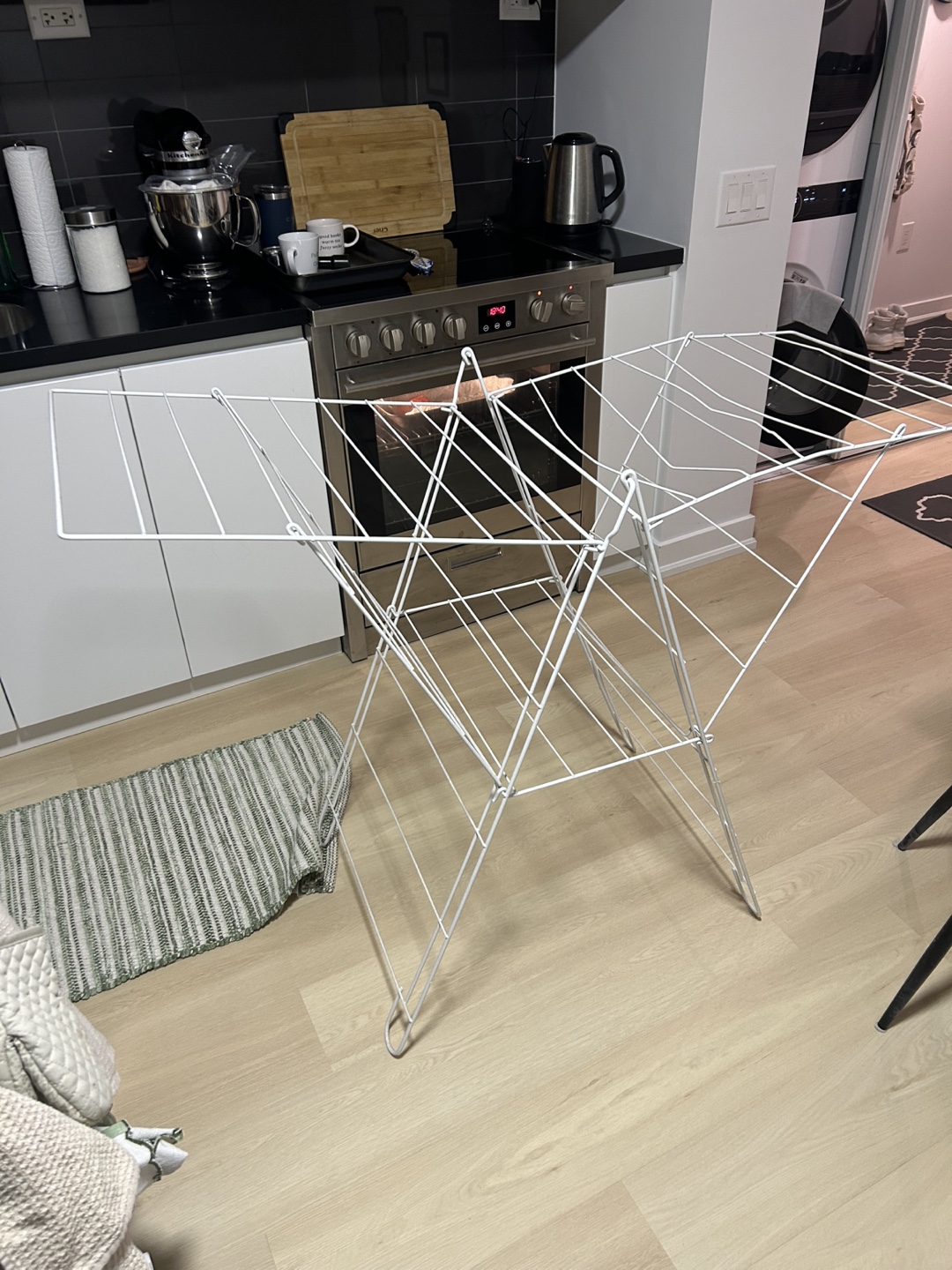 White Foldable Clothes Drying Rack
