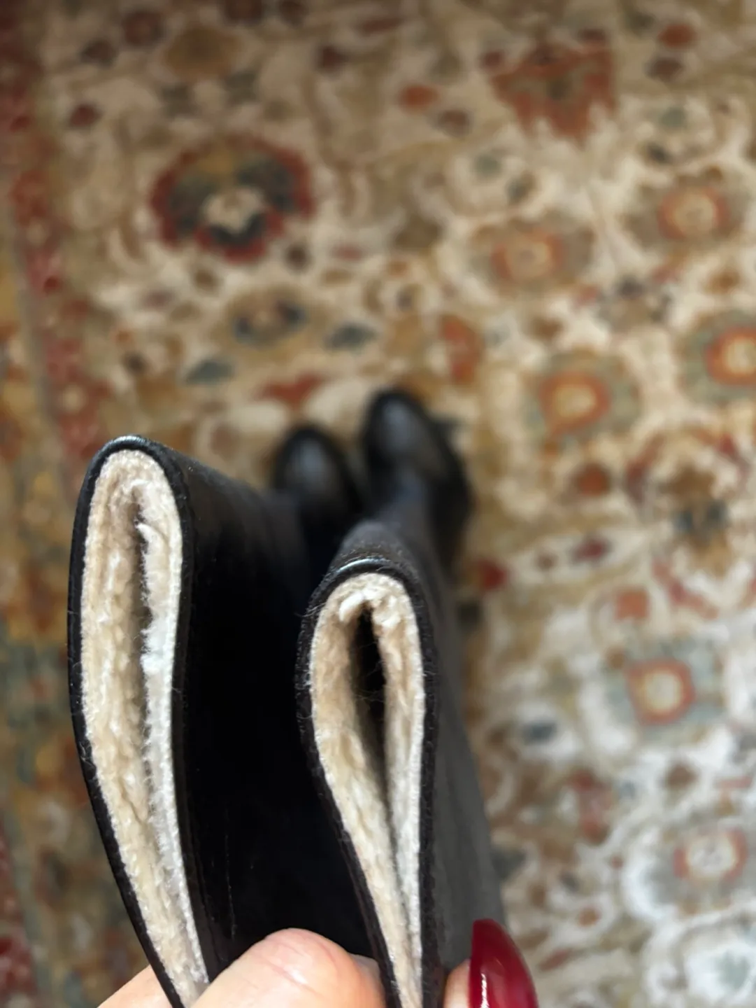 Zara Black Leather Thigh-High Boots image indicator(4)