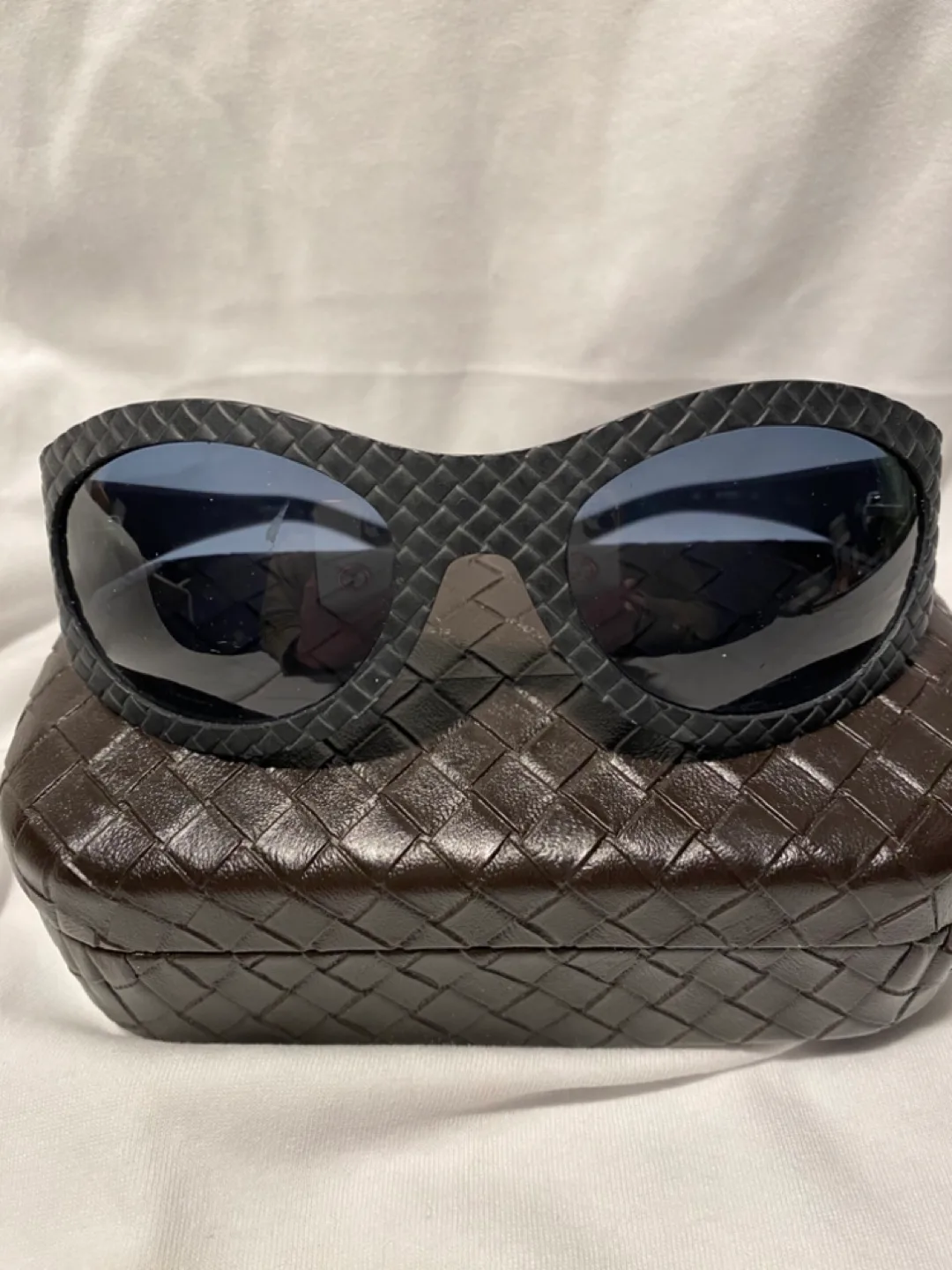 Bottega Veneta Black Woven Sunglasses image indicator(2)