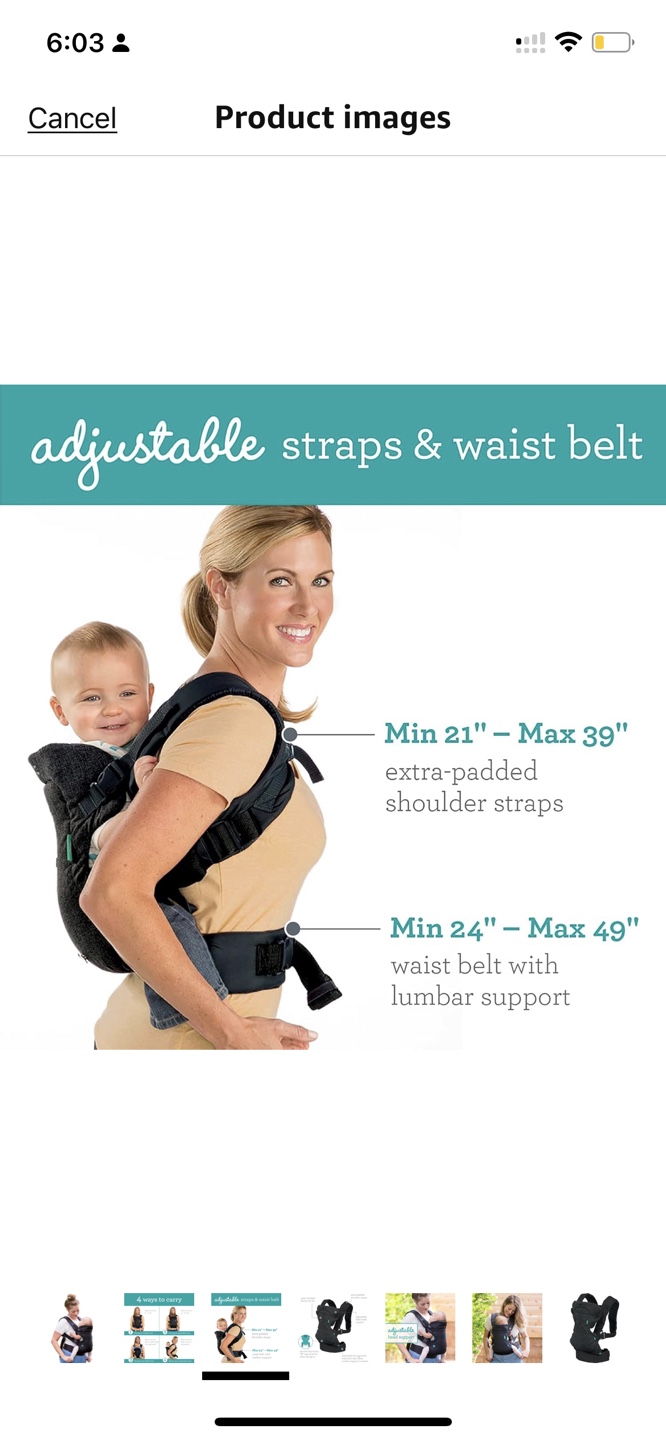 Black Denim Infantino 4-in-1 Carry-On Baby Carrier - photo 2
