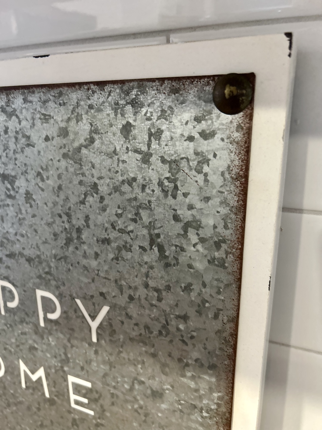 Happy Home Galvanized Metal Wall Sign - photo 2