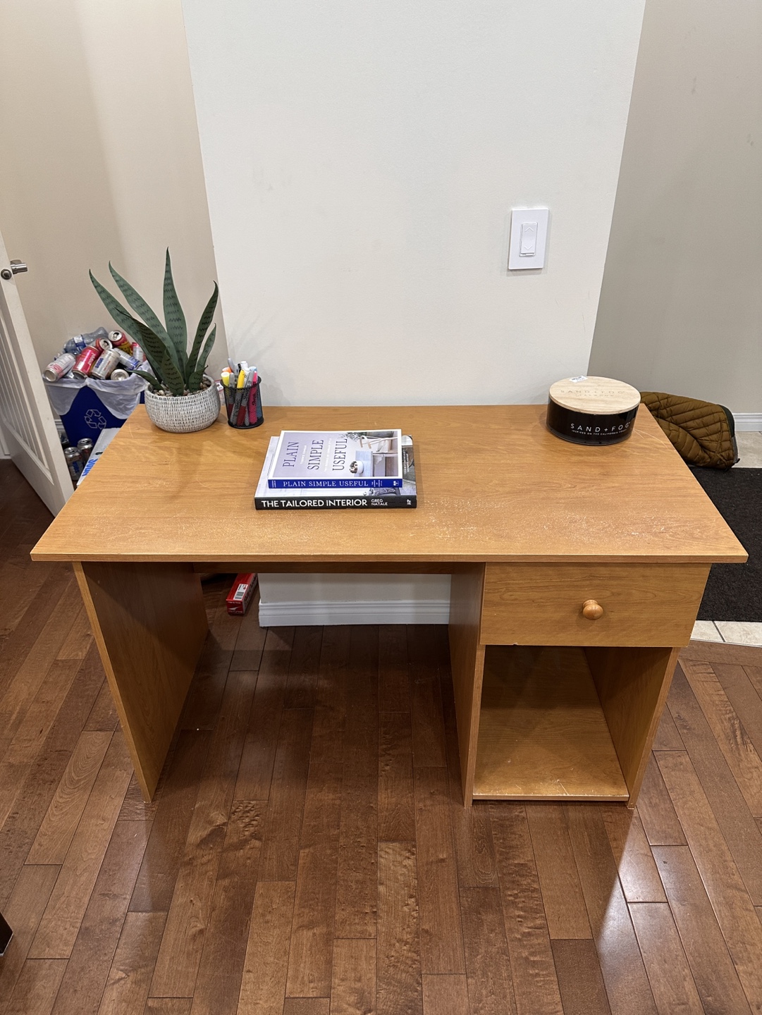 Small Wooden Desk with Drawer