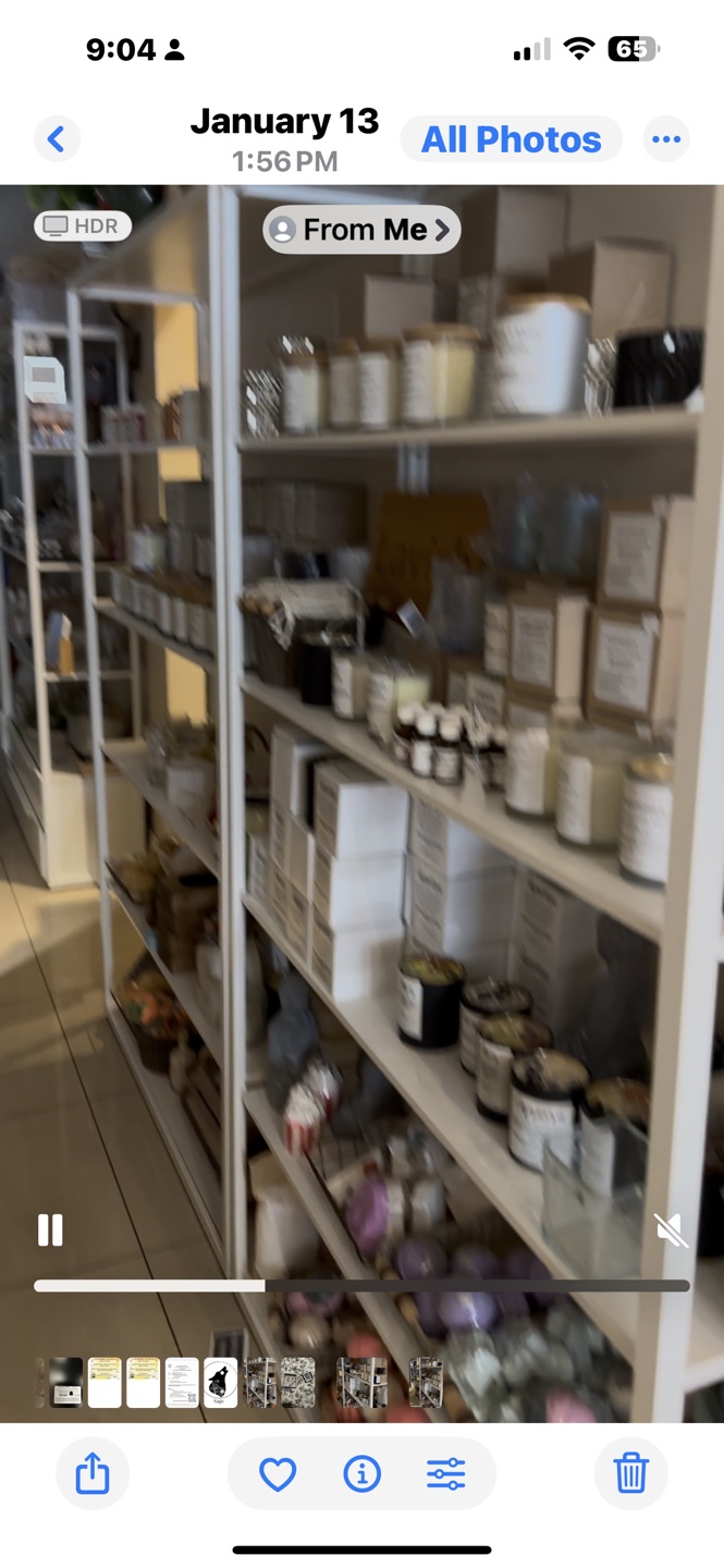 White shelves