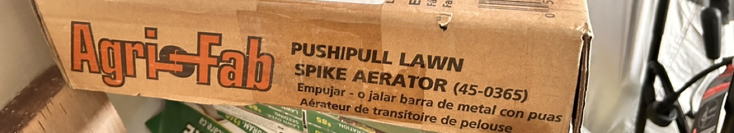 Agri-Fab Push/Pull Lawn Spike Aerator (45-0365) mowing - photo 3