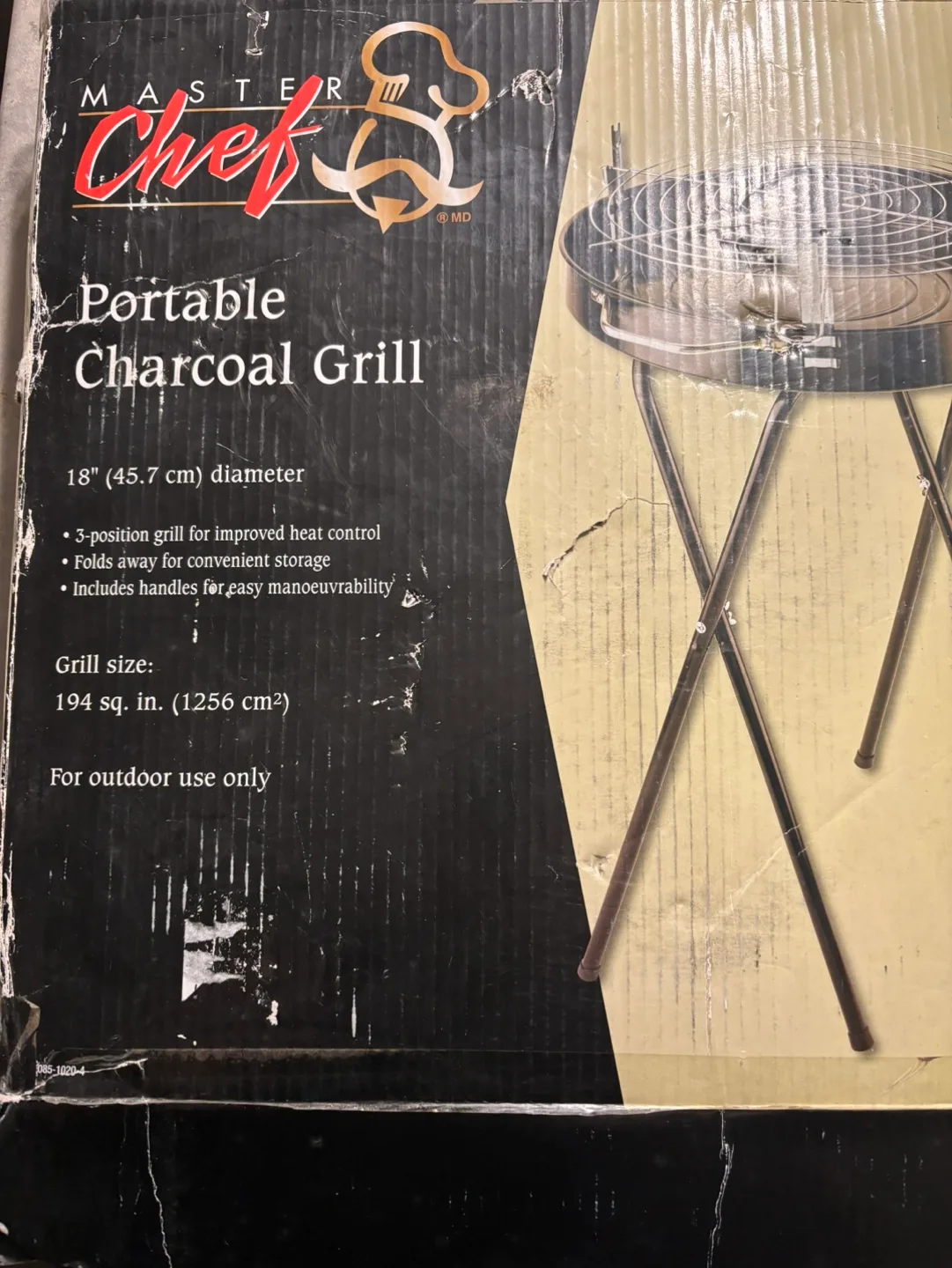 Master Chef Portable Charcoal Grill - Brand New thumbnail