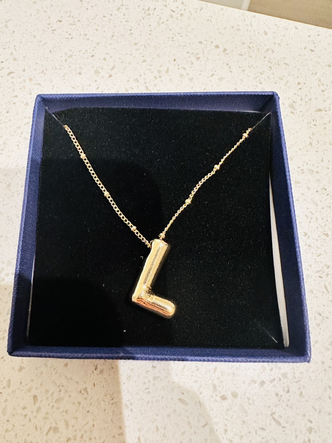 Gold Initial L Necklace