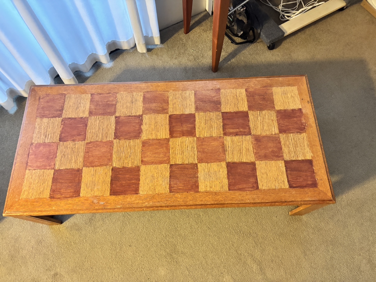 Checkerboard Pattern Coffee Table - photo 3