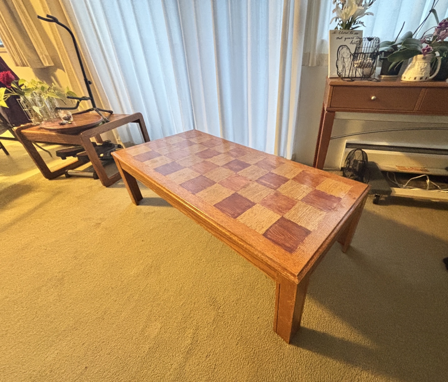 Checkerboard Pattern Coffee Table - photo 5