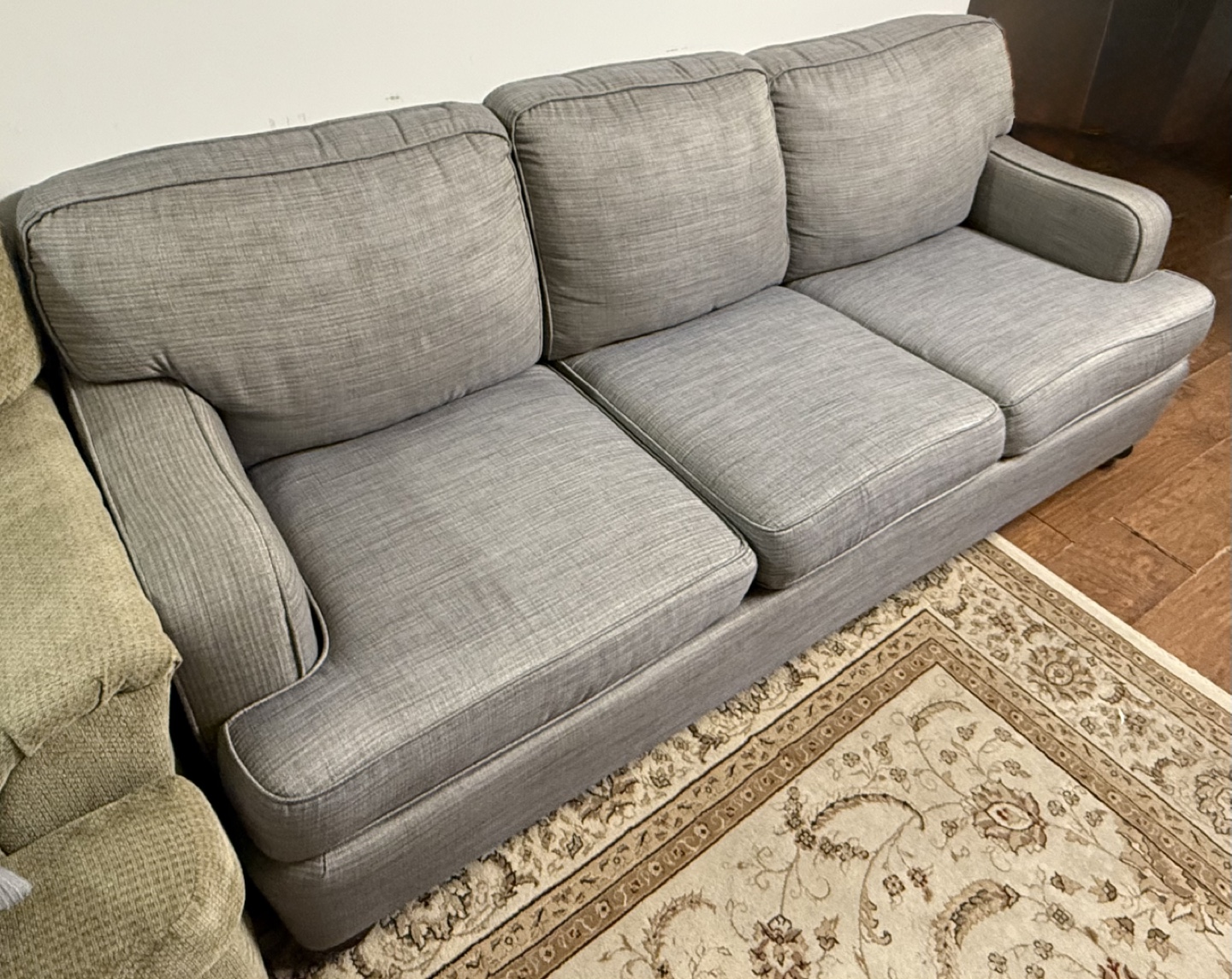 Grey Fabric Armchair and Sofa Set - photo 2