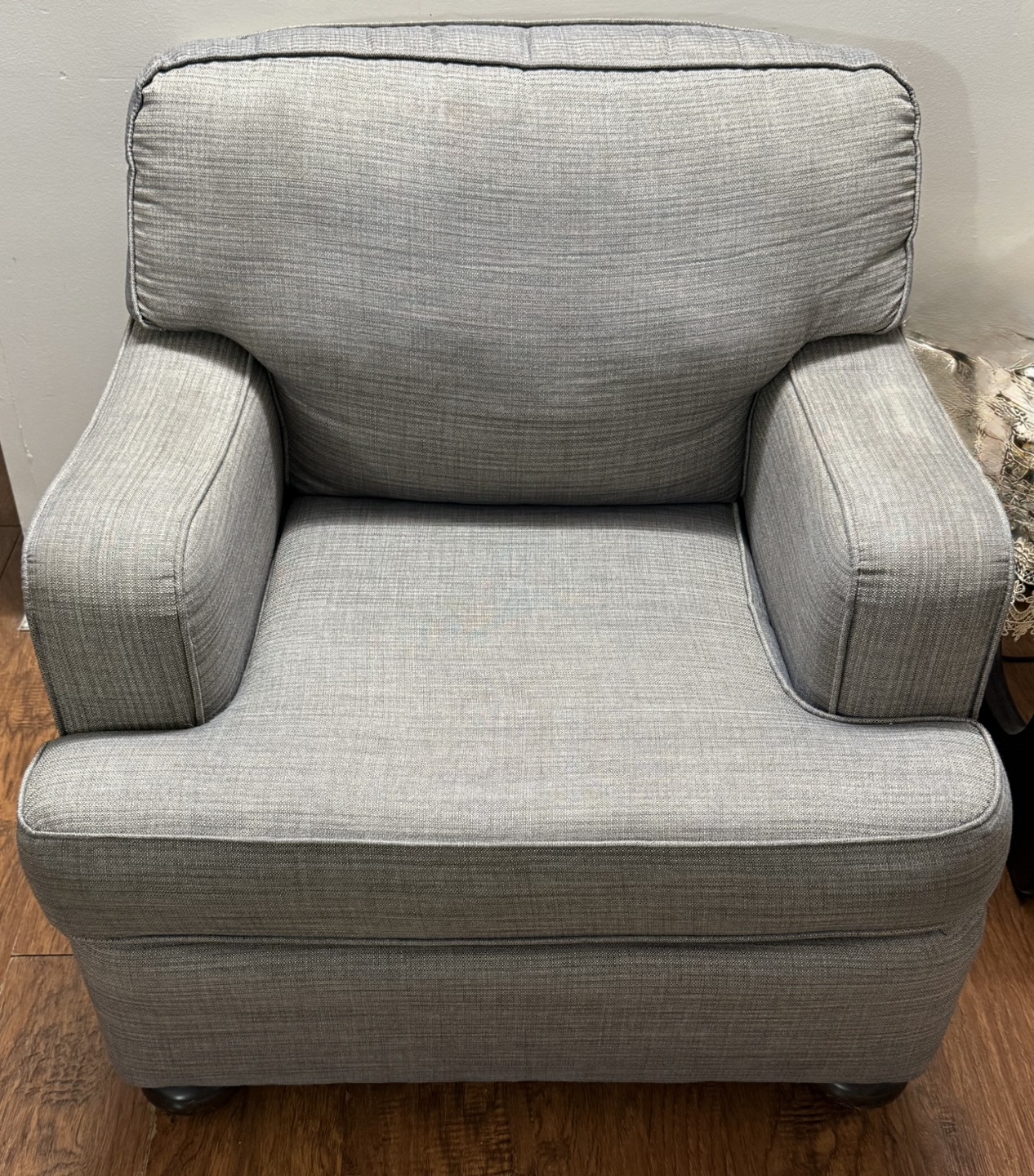 Grey Fabric Armchair and Sofa Set