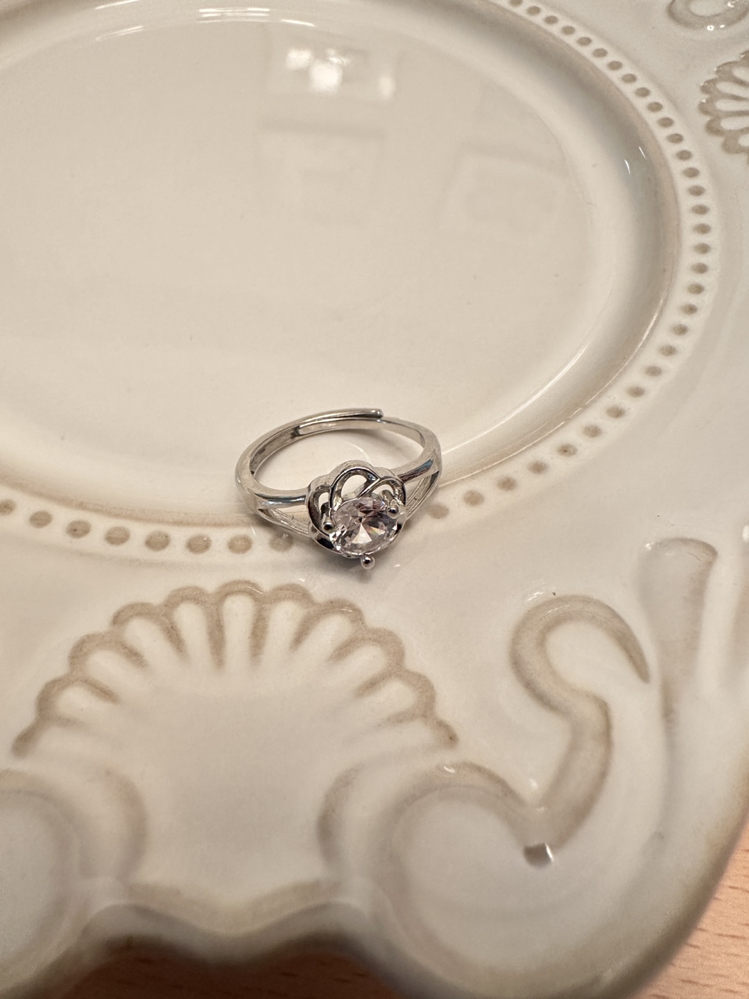 Silver Ring with Clear Cubic Zirconia