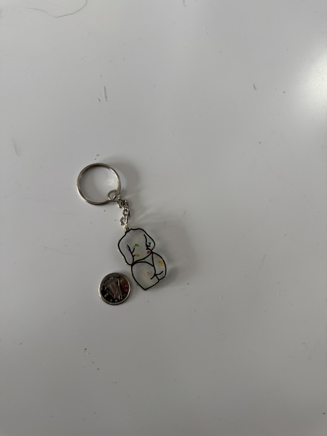 Handmade Resin Keychain - Body Positive Charm - photo 5