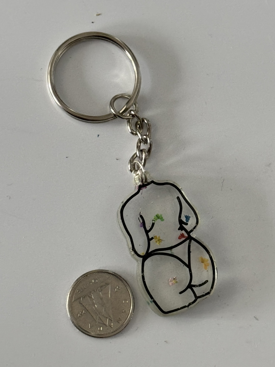 Handmade Resin Keychain - Body Positive Charm - photo 4