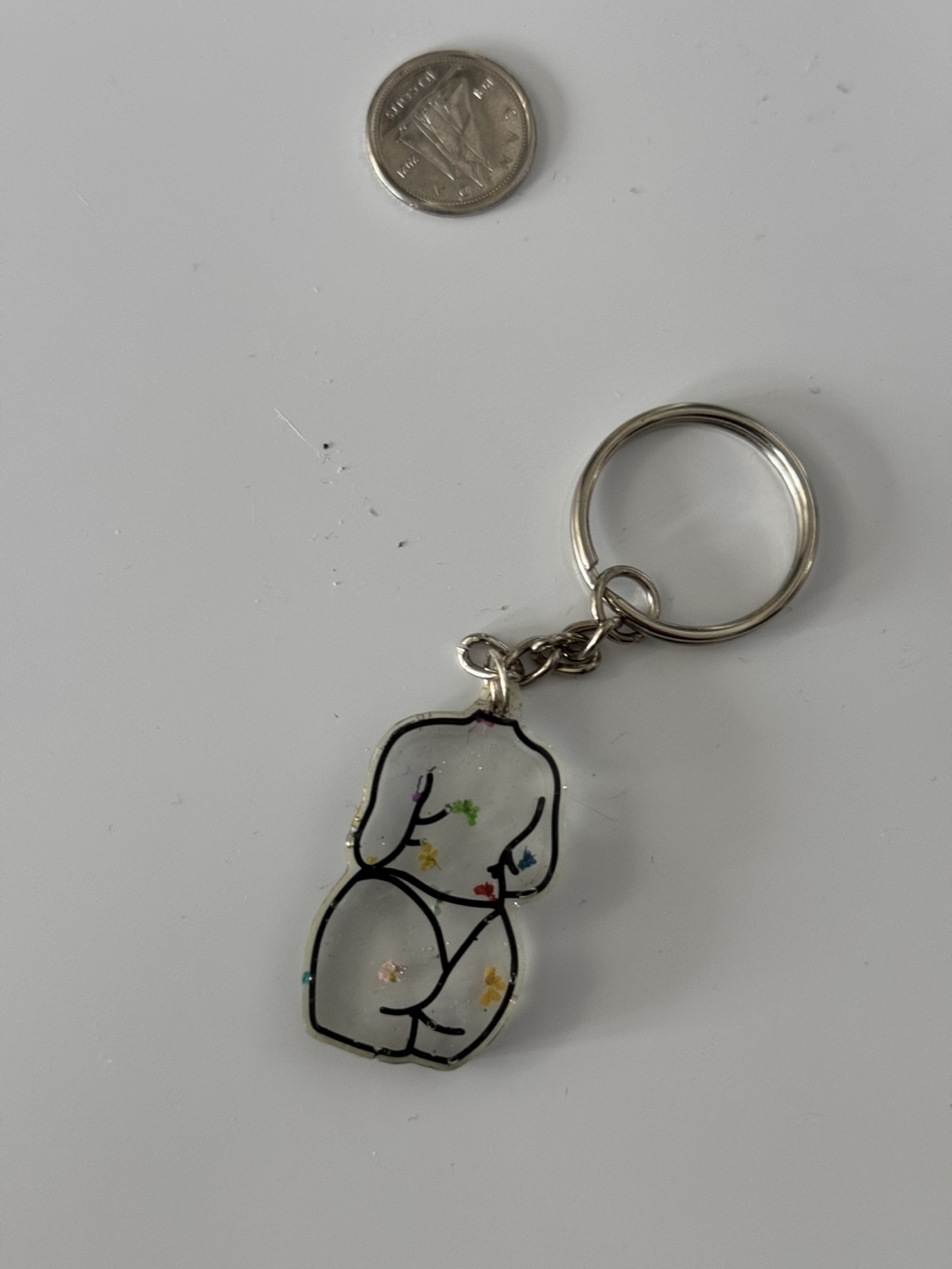 Handmade Resin Keychain - Body Positive Charm - photo 3