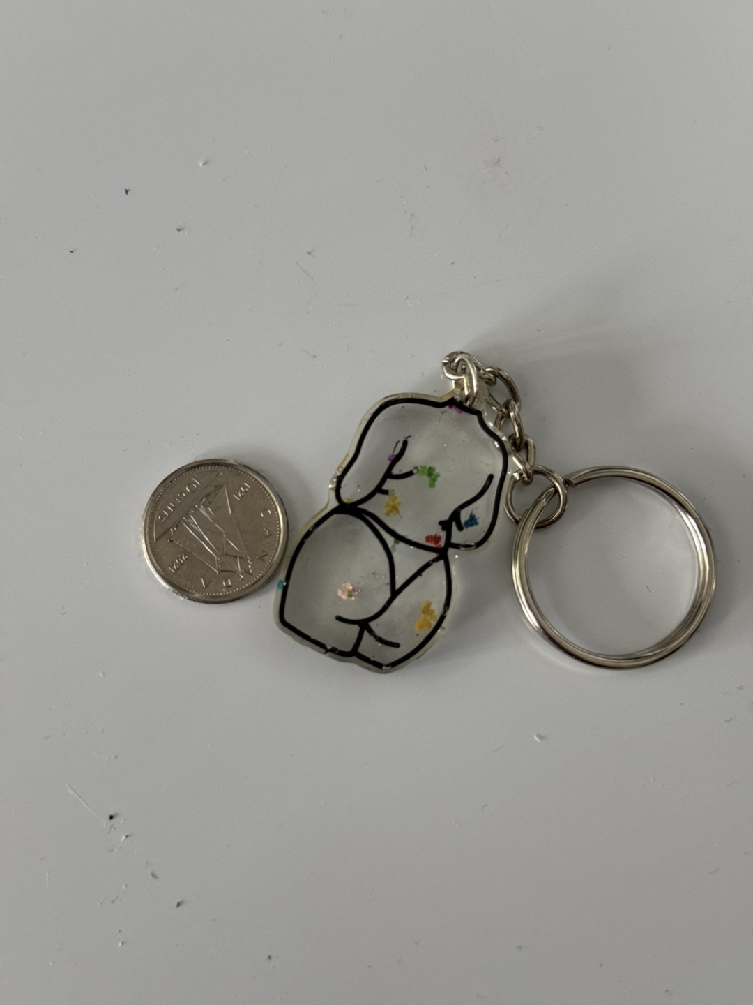 Handmade Resin Keychain - Body Positive Charm