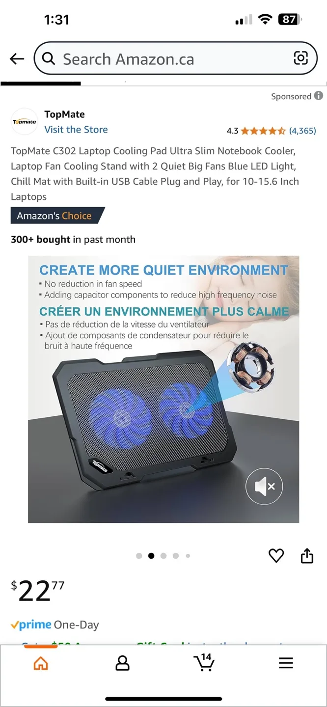 TopMate C302 Laptop Cooling Pad image indicator(2)