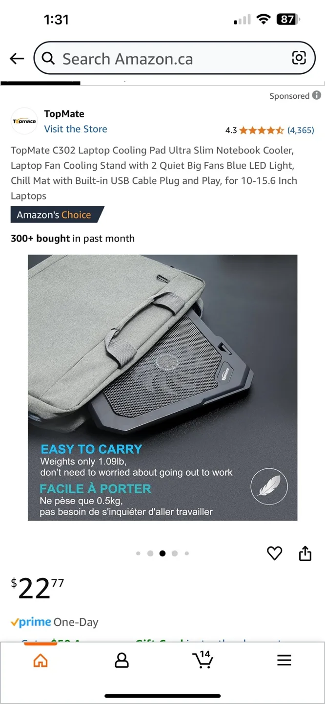 TopMate C302 Laptop Cooling Pad image indicator(5)