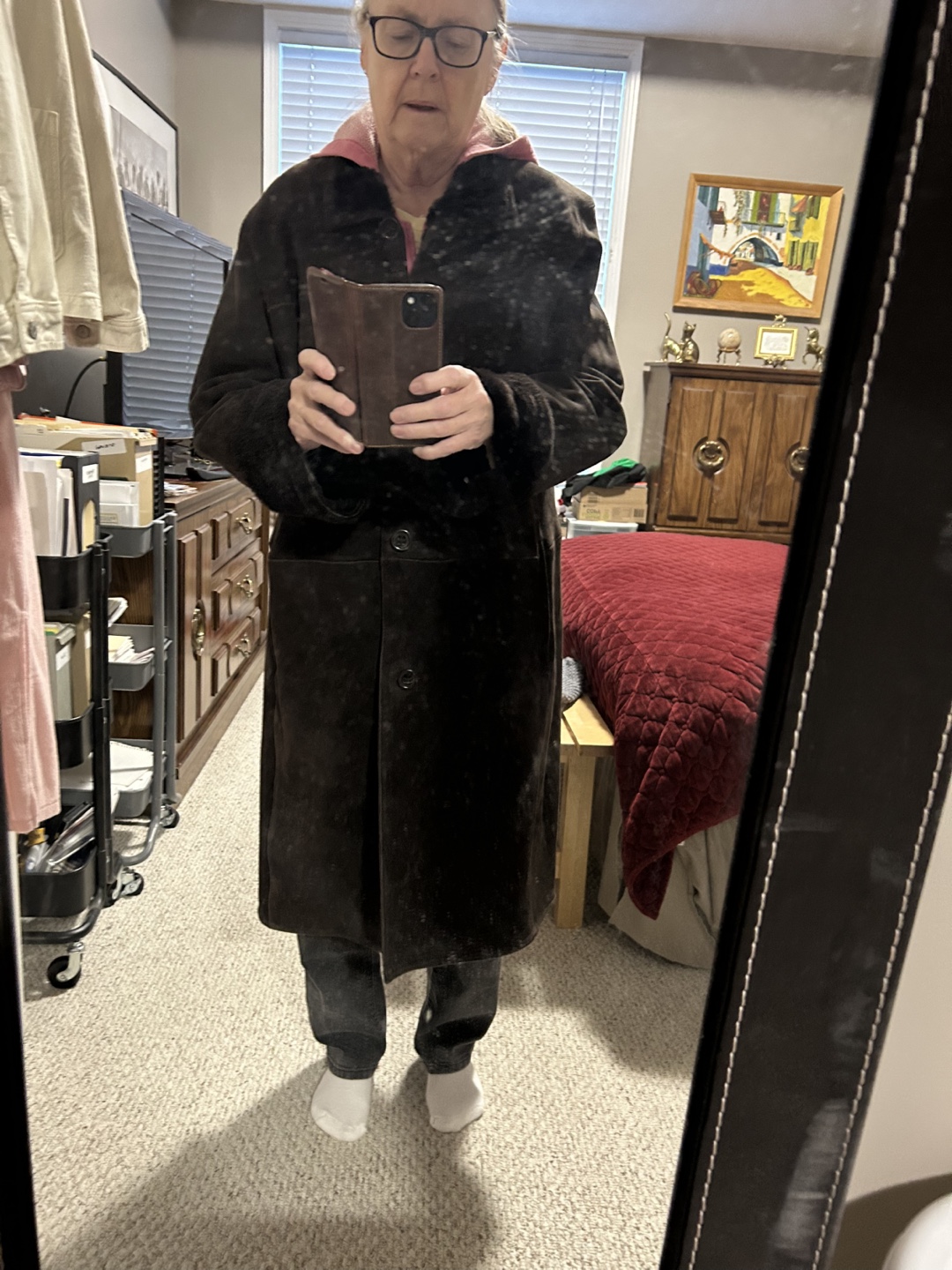 Gorgeous Dark Brown Danier Shearling Coat - photo 2