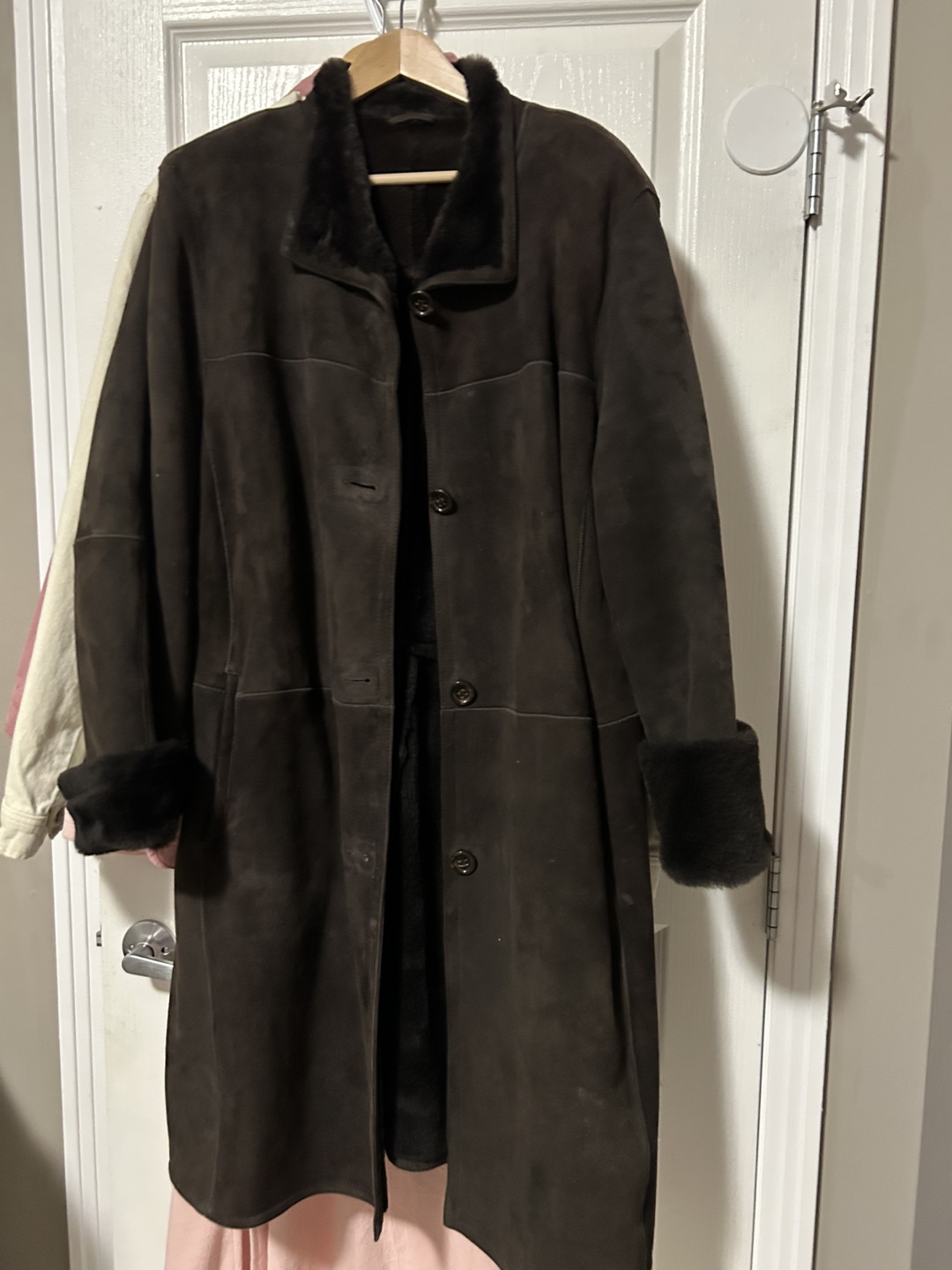 Gorgeous Dark Brown Danier Shearling Coat