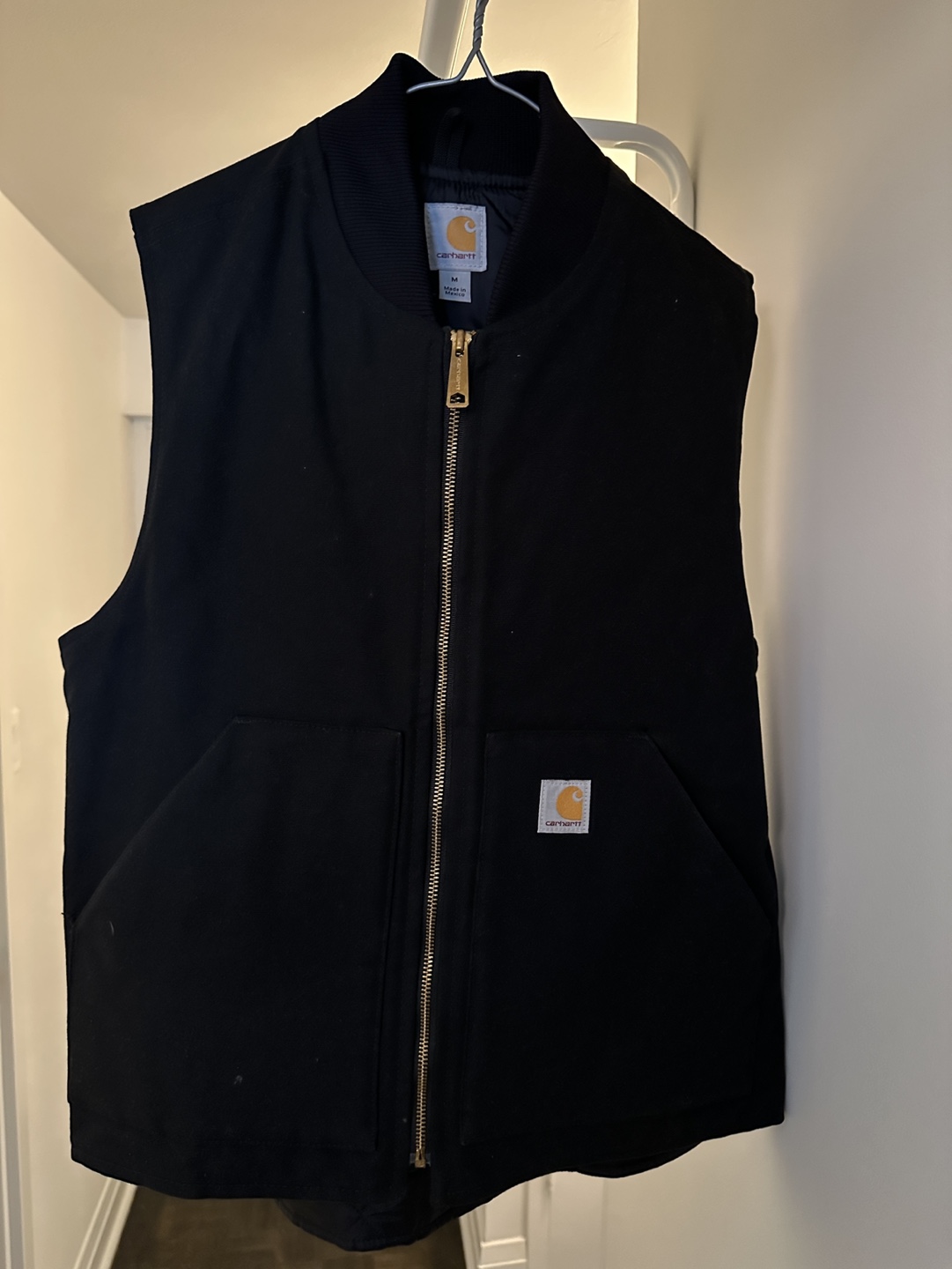 Carhartt Men's Black Canvas Vest - Size Medium