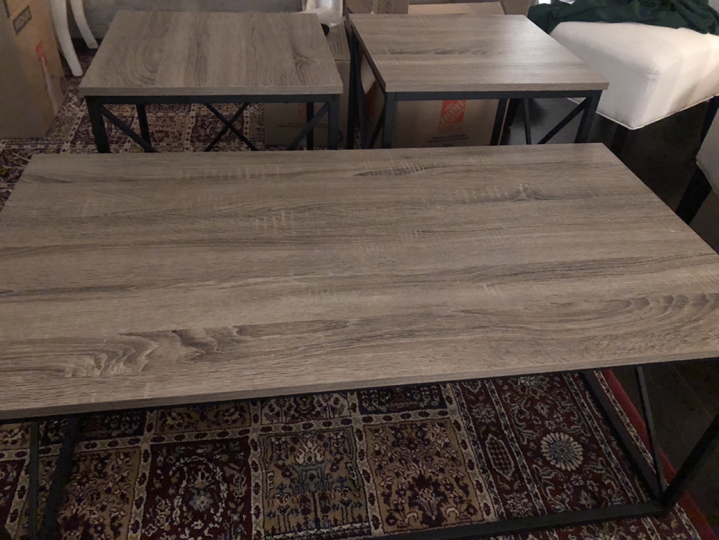 3-Piece Coffee Table Set - Modern Farmhouse Style