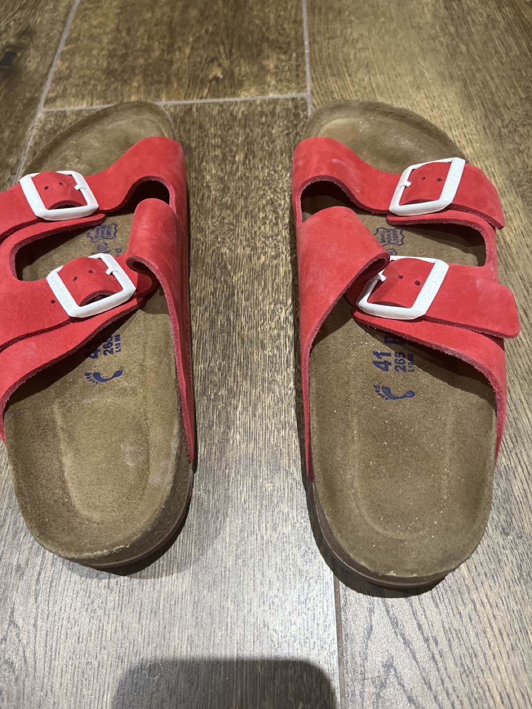 Red Birkenstock Sandals Size 41 - photo 2