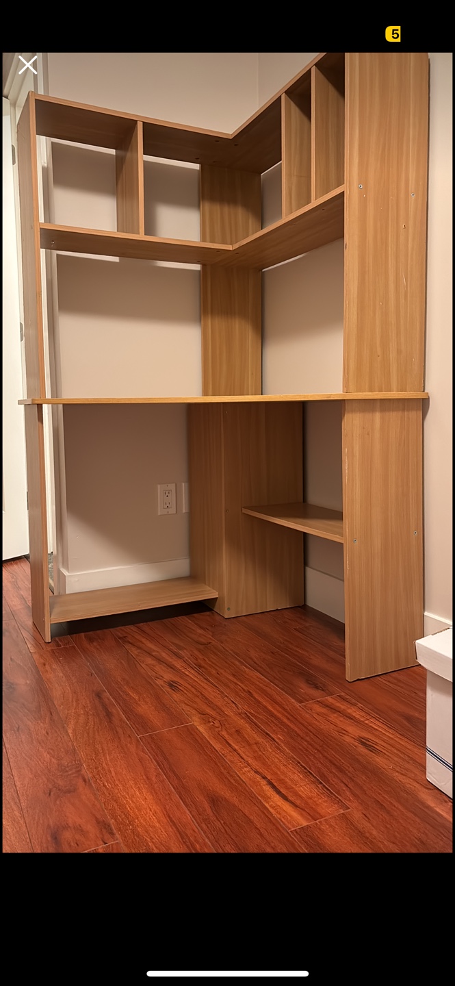 Corner Computer Desk with Bookshelves - photo 2