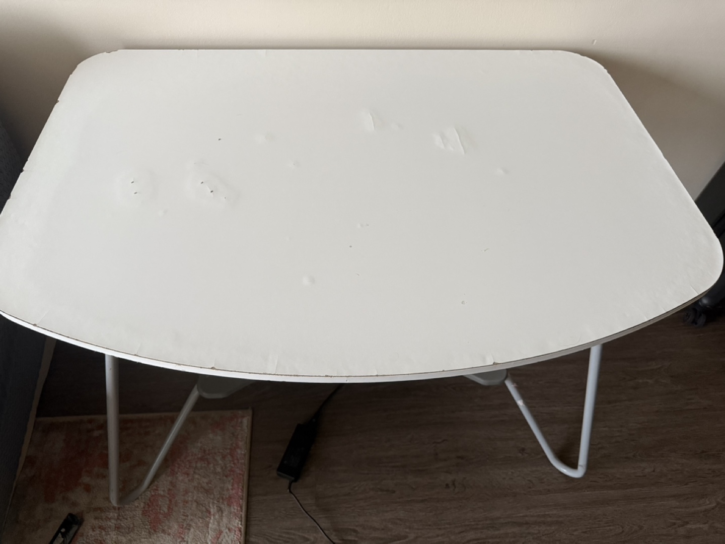 White Computer Desk with Lower Shelf - photo 2