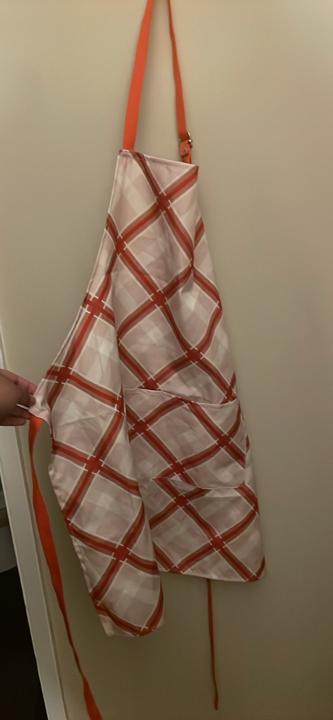 Orange and White Plaid Apron - photo 2