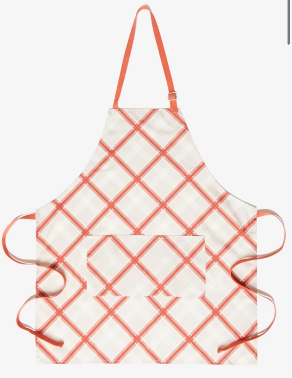 Orange and White Plaid Apron - photo 3