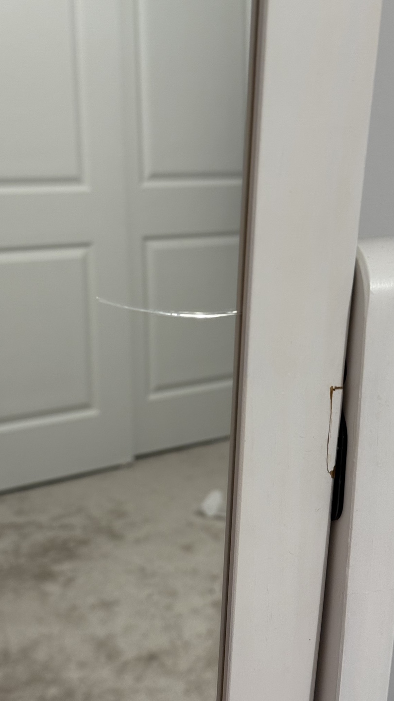 Full Length White Mirror with Shelf - photo 2