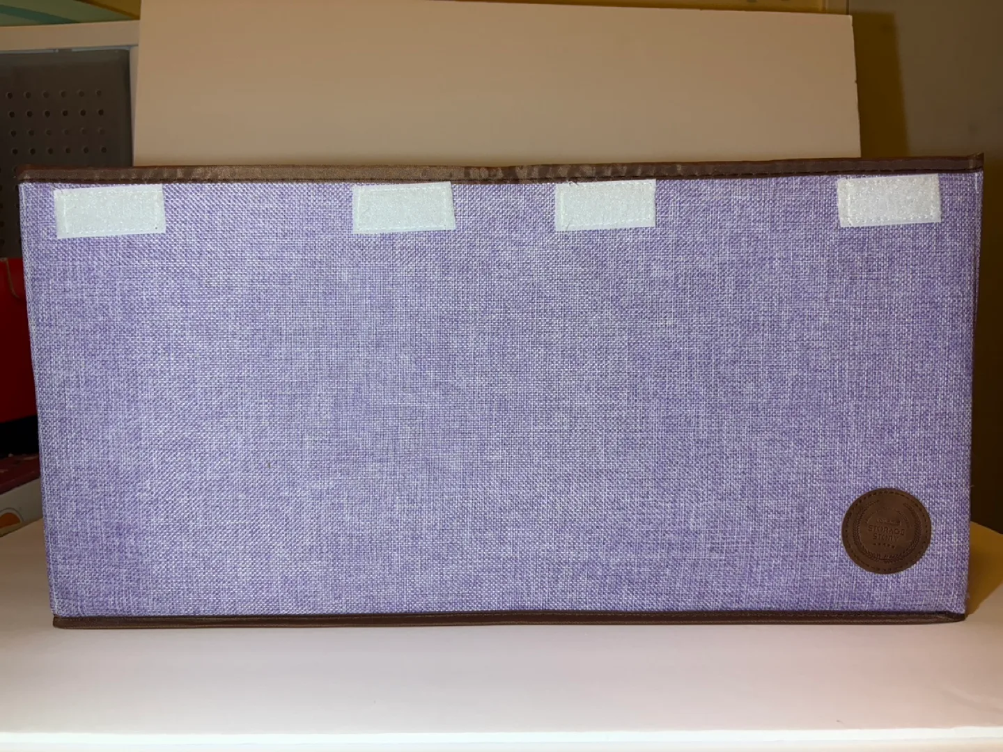 Purple Foldable Storage Box with Handles and 2 Dividers image indicator(2)